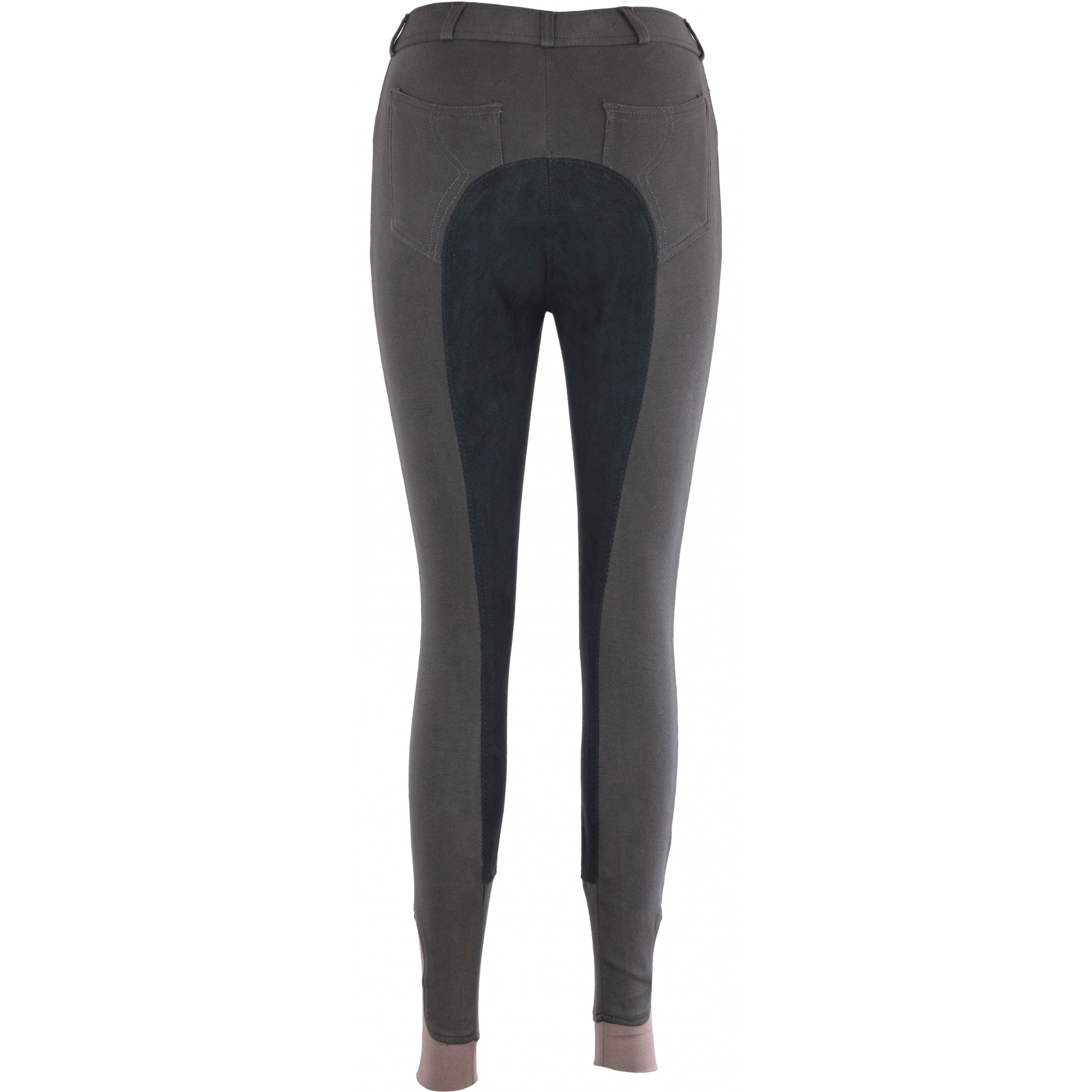 Damen Reithose Vollbesatz Flex BASICLINE dunkelgrau/schwarz