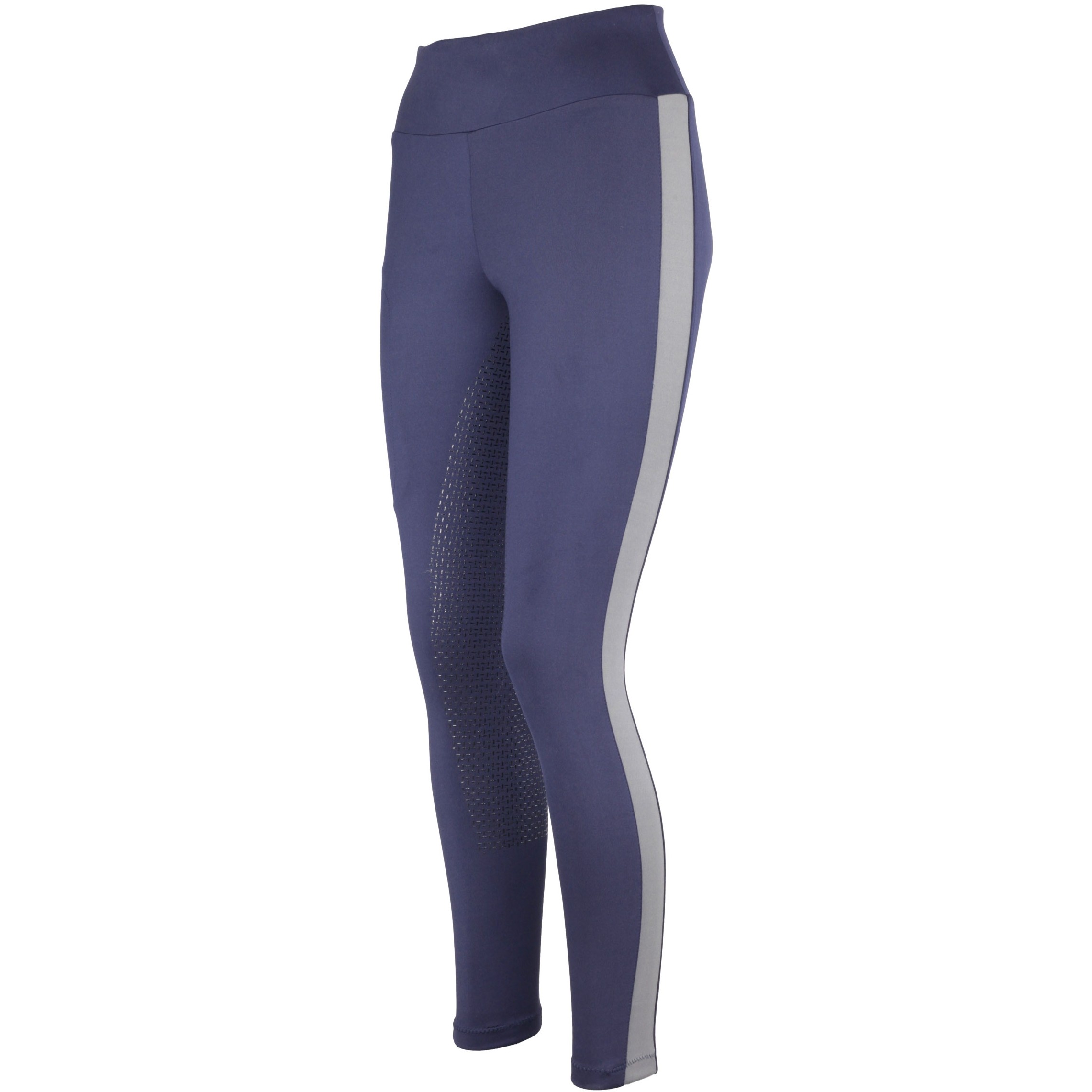 Damen Reitleggings Silikon Vollbesatz ODESSA marine/grau