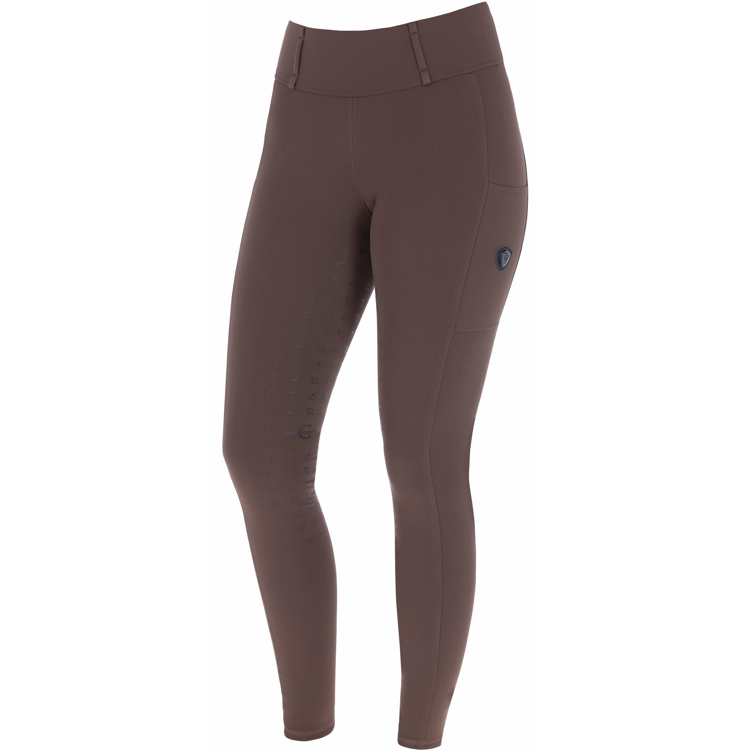 Damen Reitleggings Silikon Vollbesatz H/W24 coffee