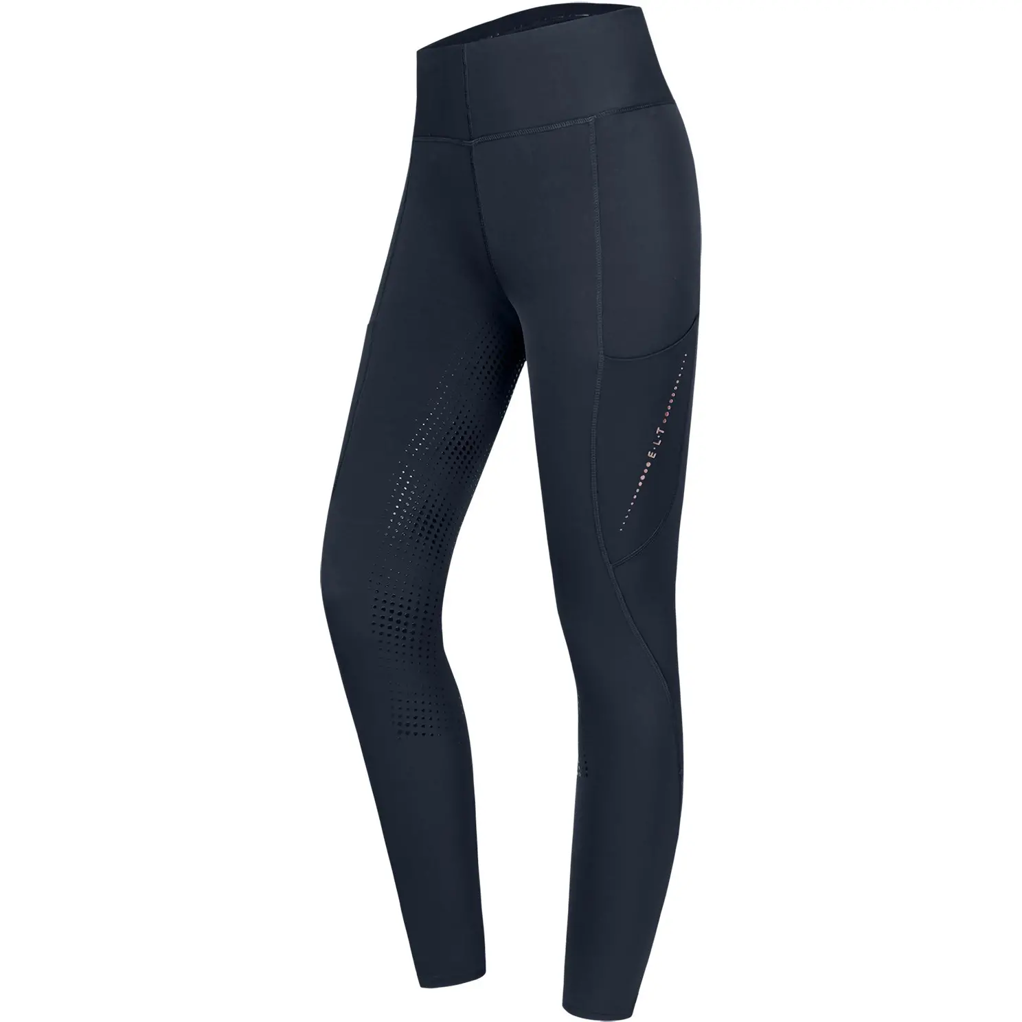 Kinder Thermo-Reitleggings Silikon Vollbesatz MILLA tiefblau