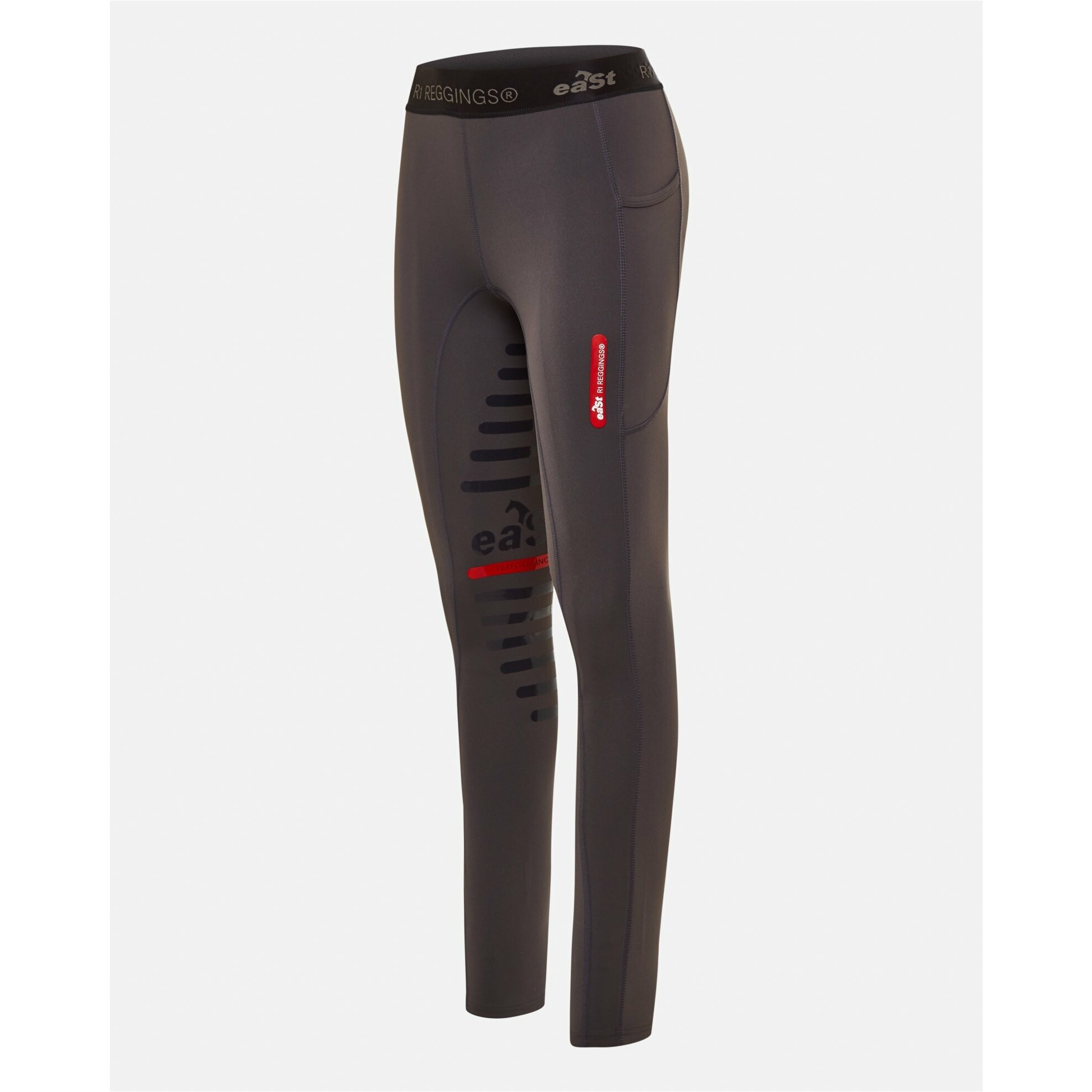 Damen Reitleggings Silikon Halbbesatz REGGINGS R1 anthrazit