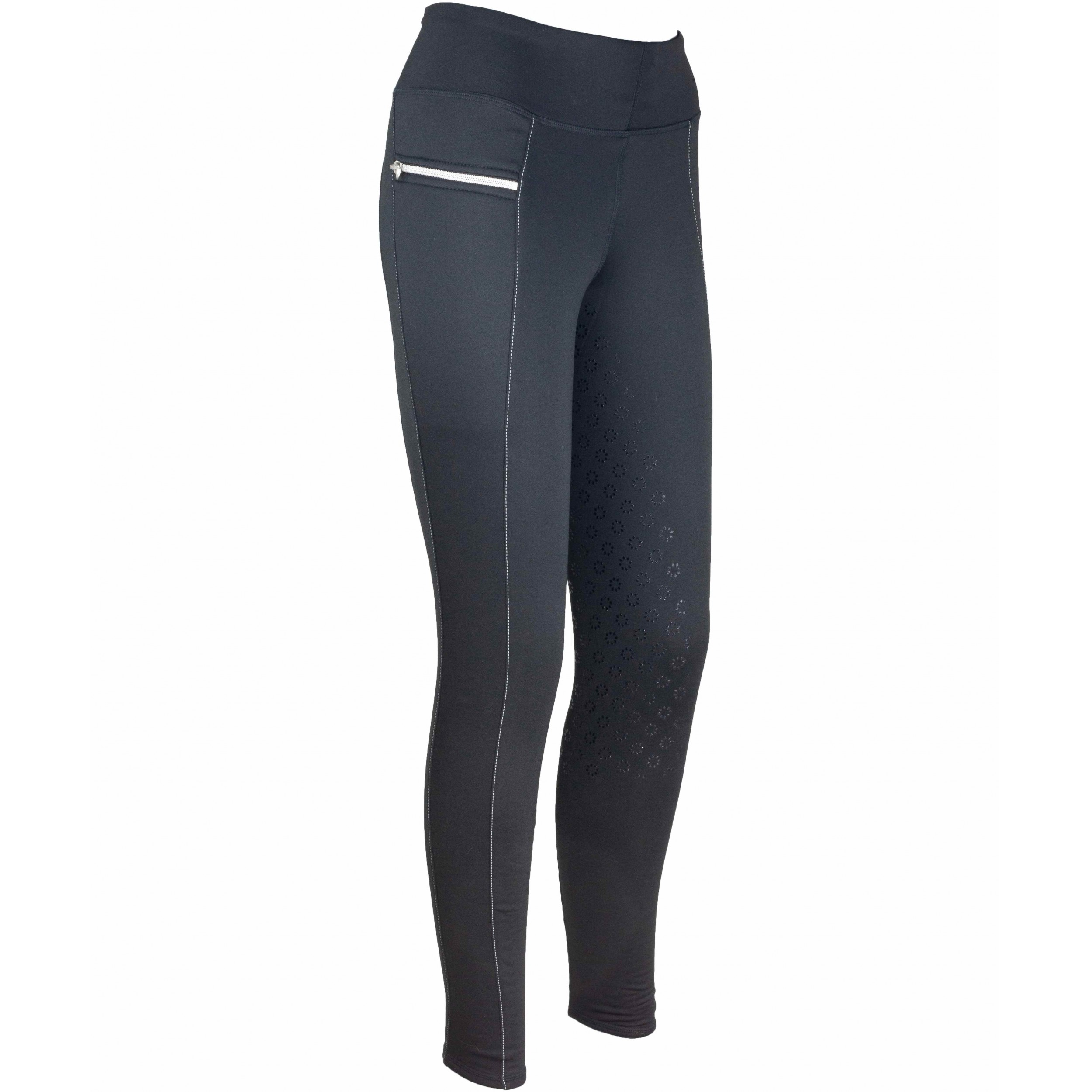 Winter Damen Reitleggings Silikon Vollbesatz LISA schwarz