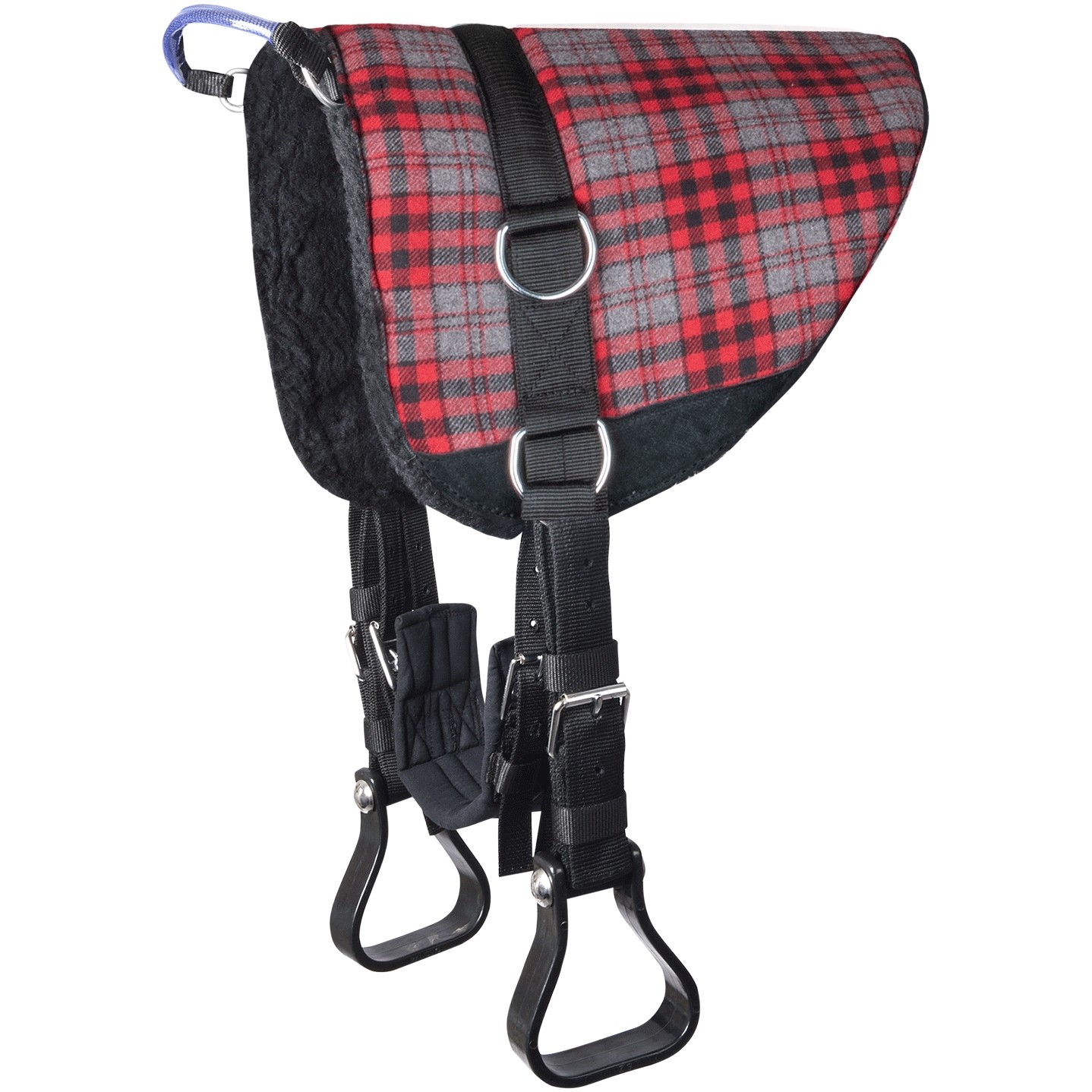 Reitkissen BARE-BACK-PAD grau/rot