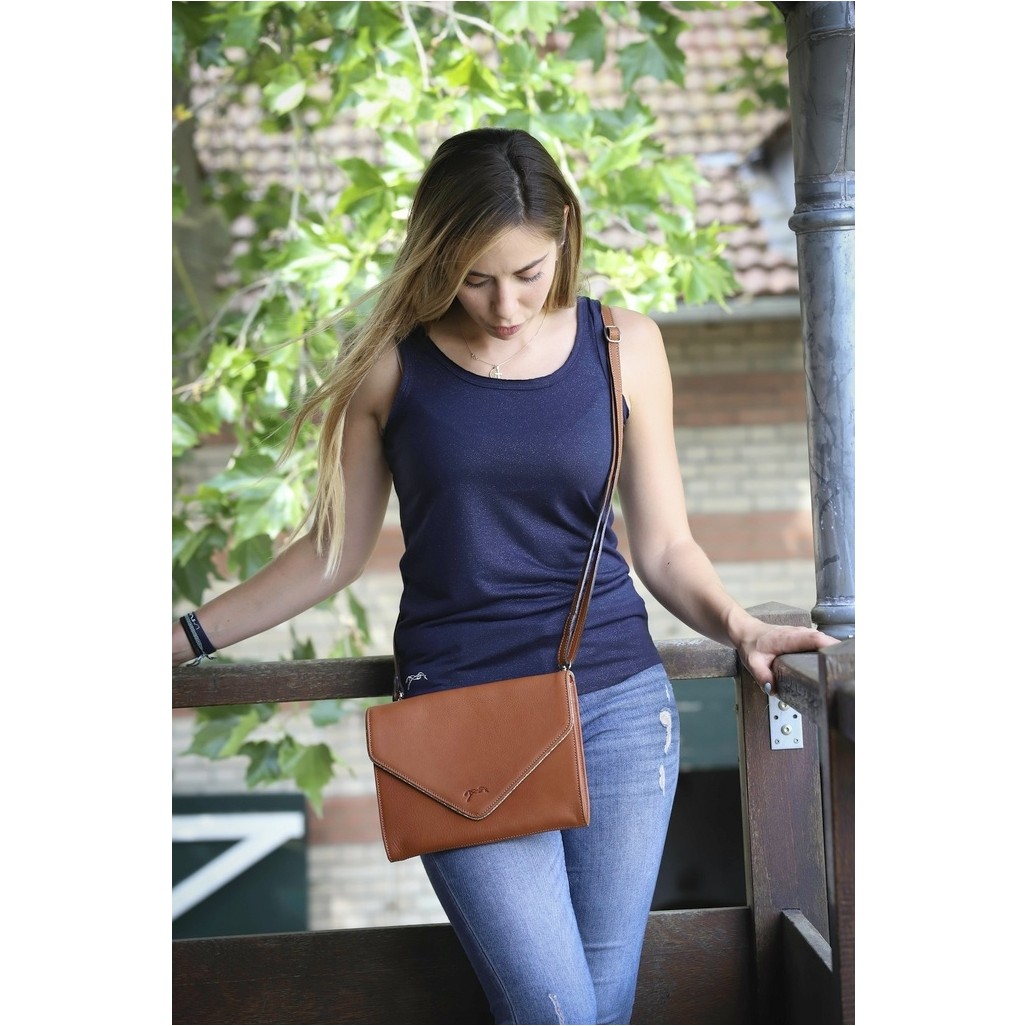 Umschlagtasche LAURE cognac 25x21cm