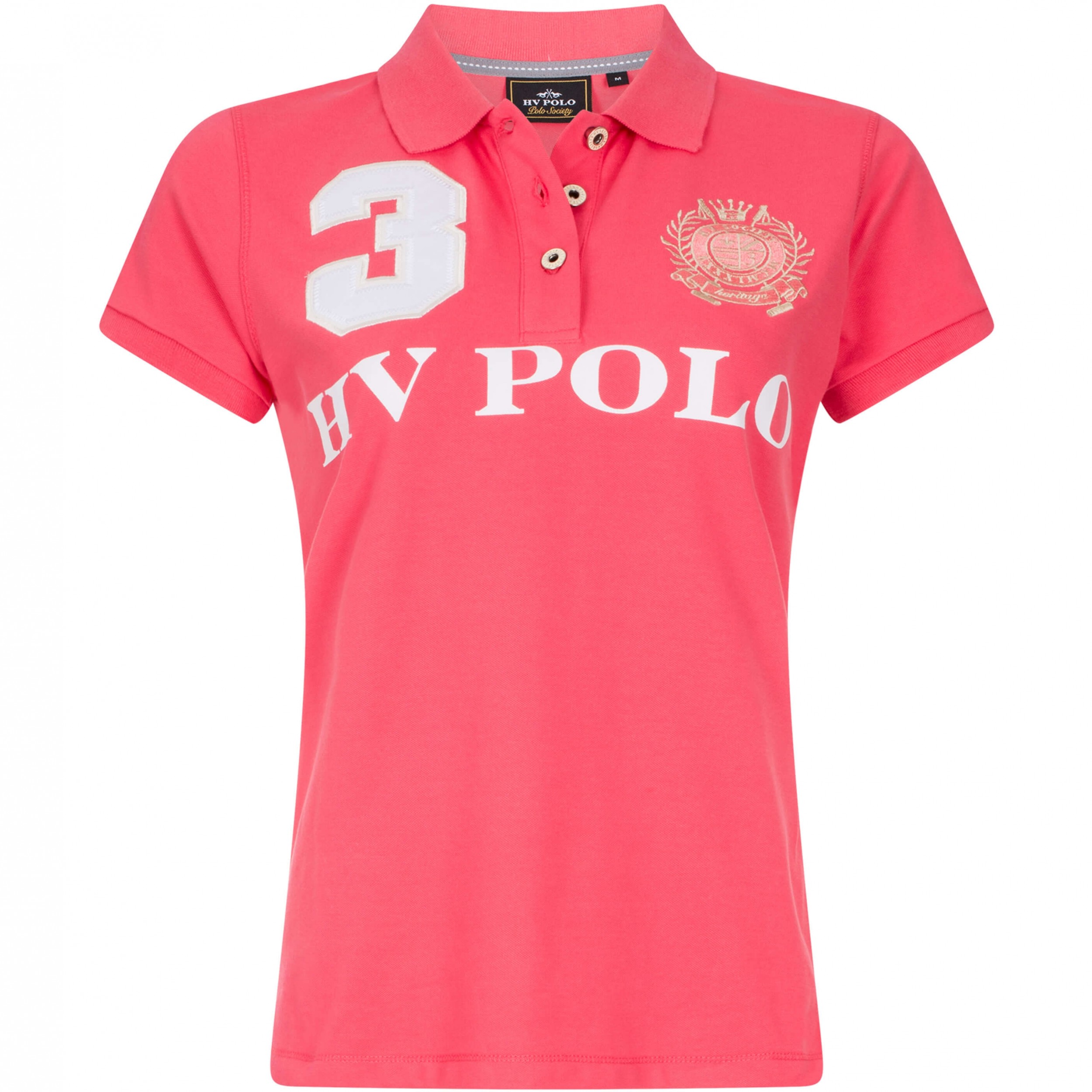 Damen Poloshirt HVPFavouritas EQ raspberry