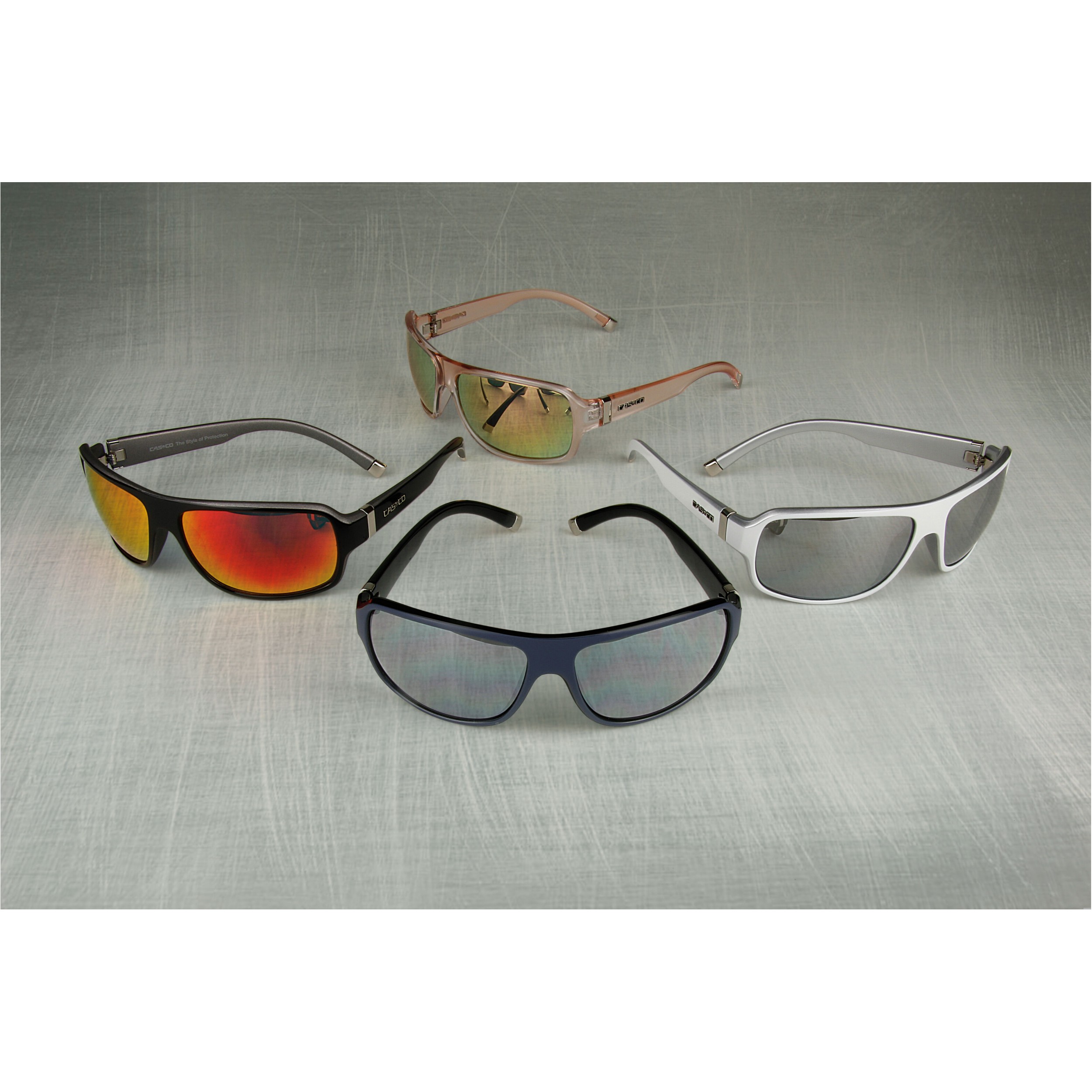 Sportbrille SX-61 BICOLOR weiss/steingrau goldspiegel