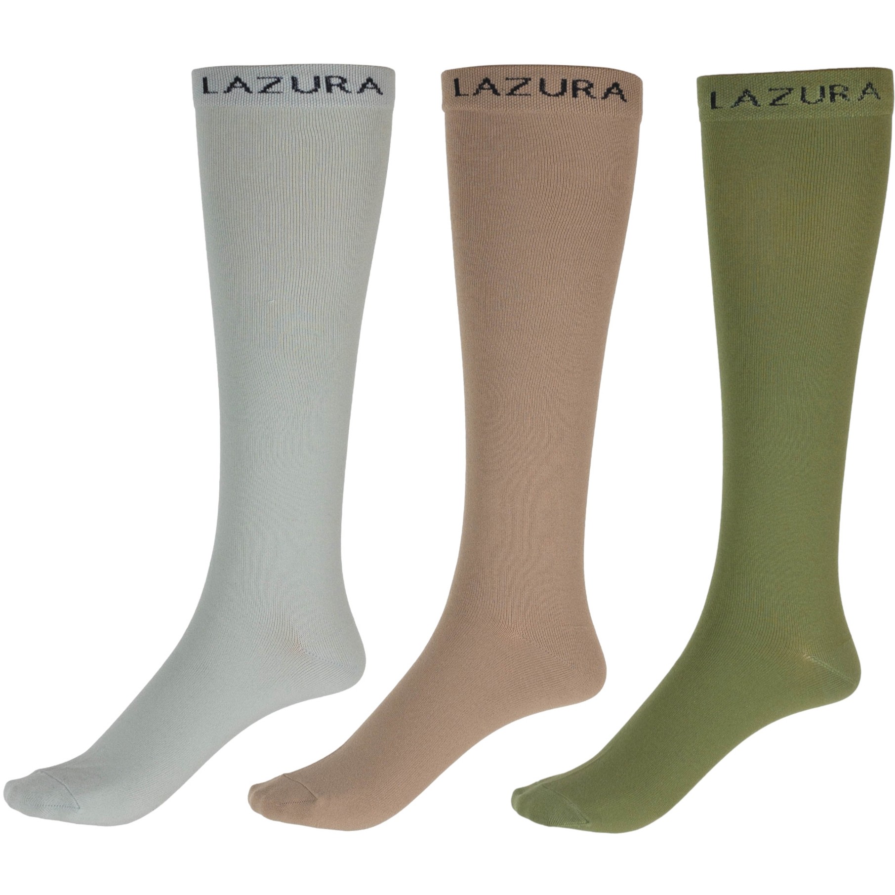 Reitsocken (3er Set) GLASGOW avocado/hellbraun/greige