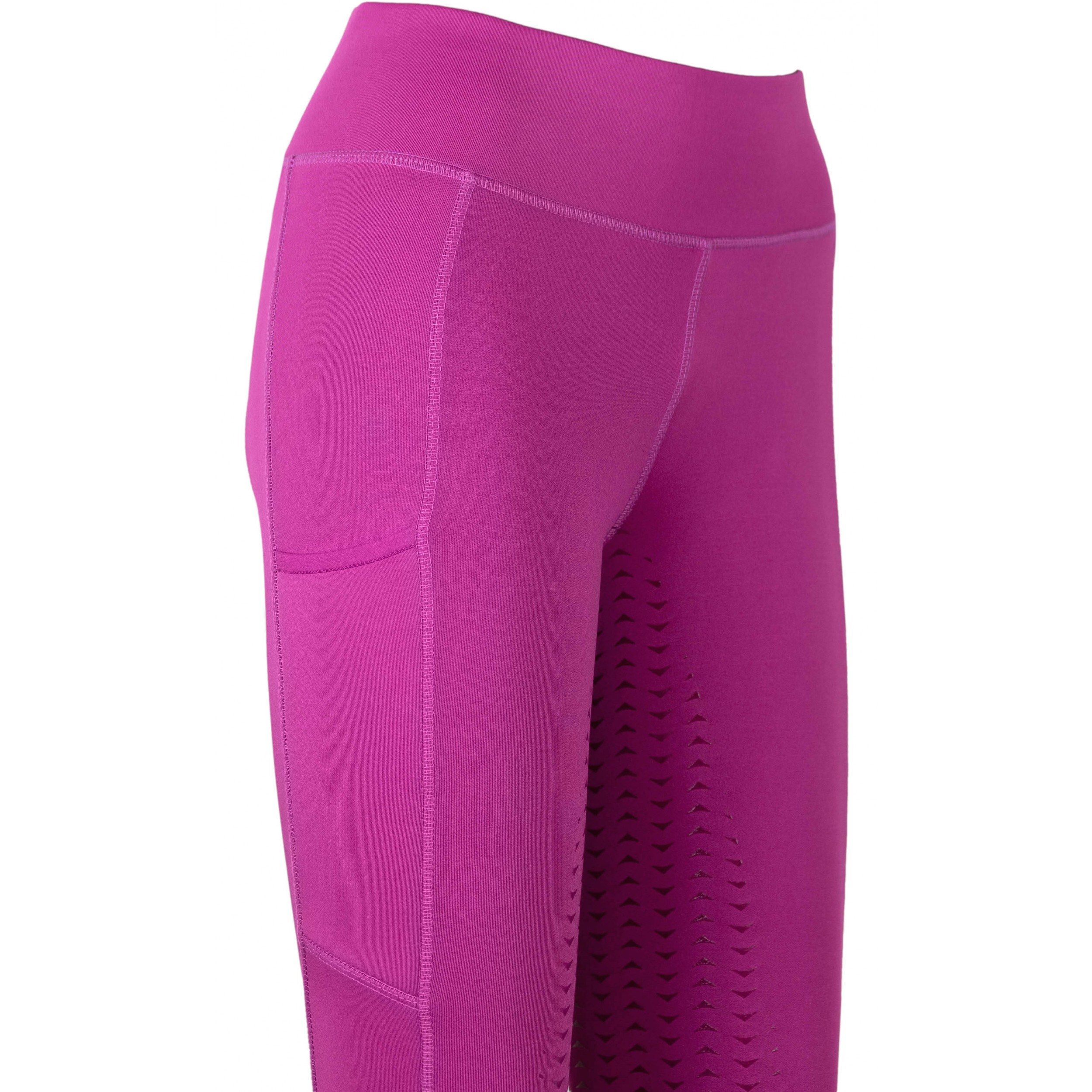 Damen Reitleggings Silikon Vollbesatz EMILIA fuchsia