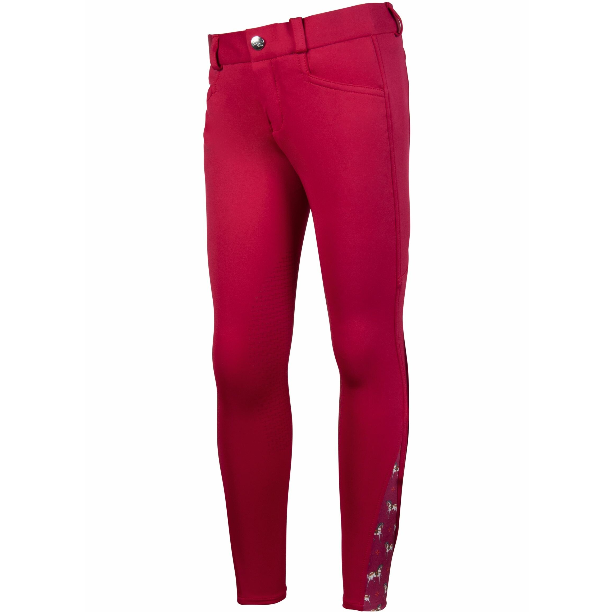 Kinder Reithose Silikon Kniebesatz ALLURE CHEVAL cranberry