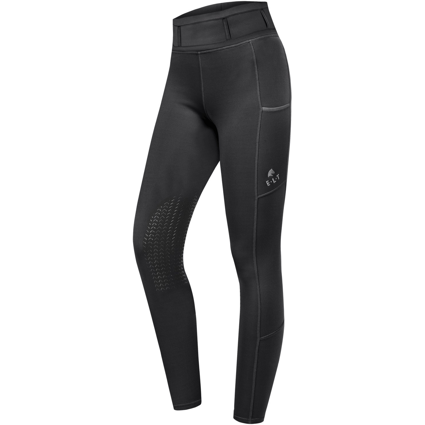 Damen Reitleggings Silikon Kniebesatz ELLA schwarz