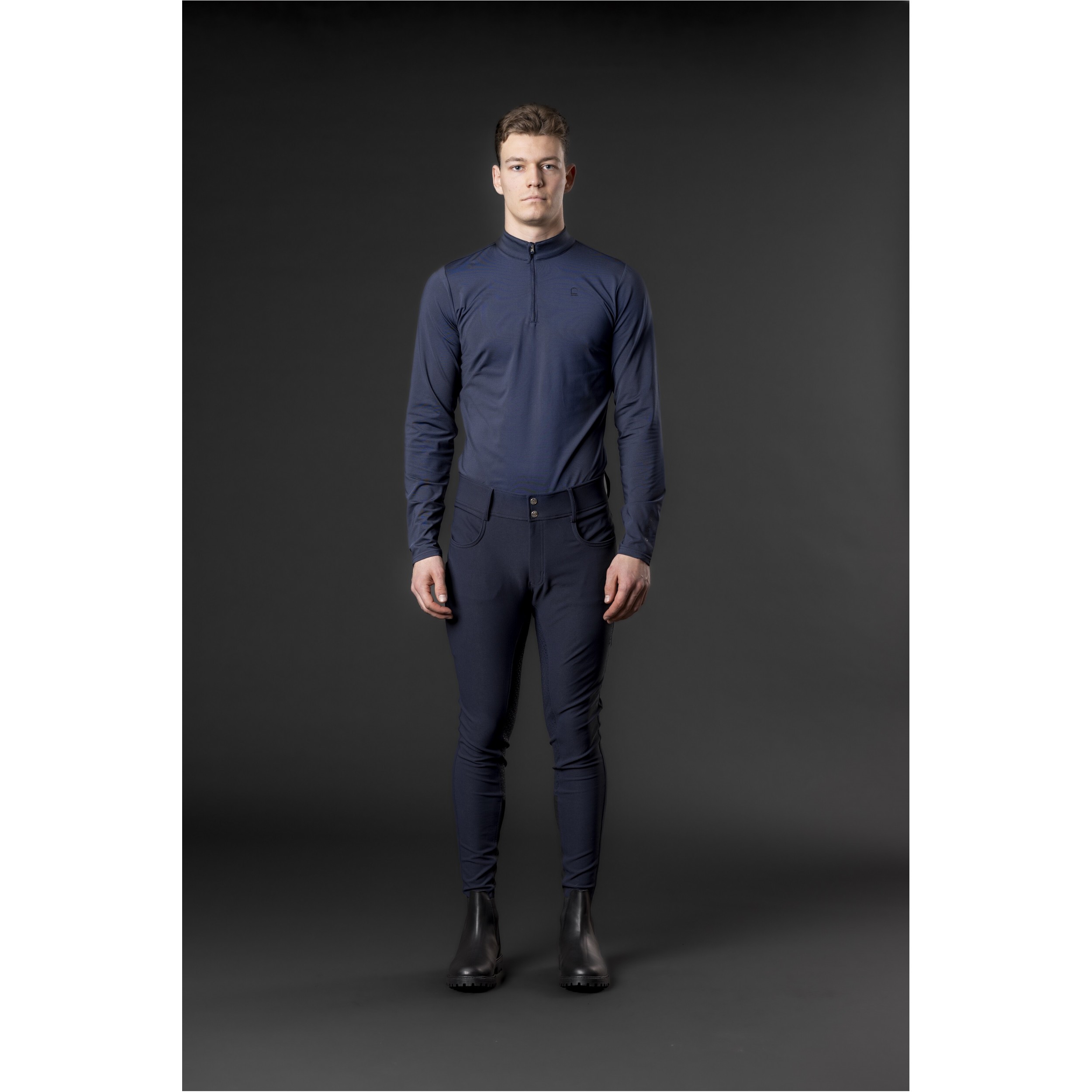 Herren Reithose Silikon Vollbesatz EQ HUNT navy