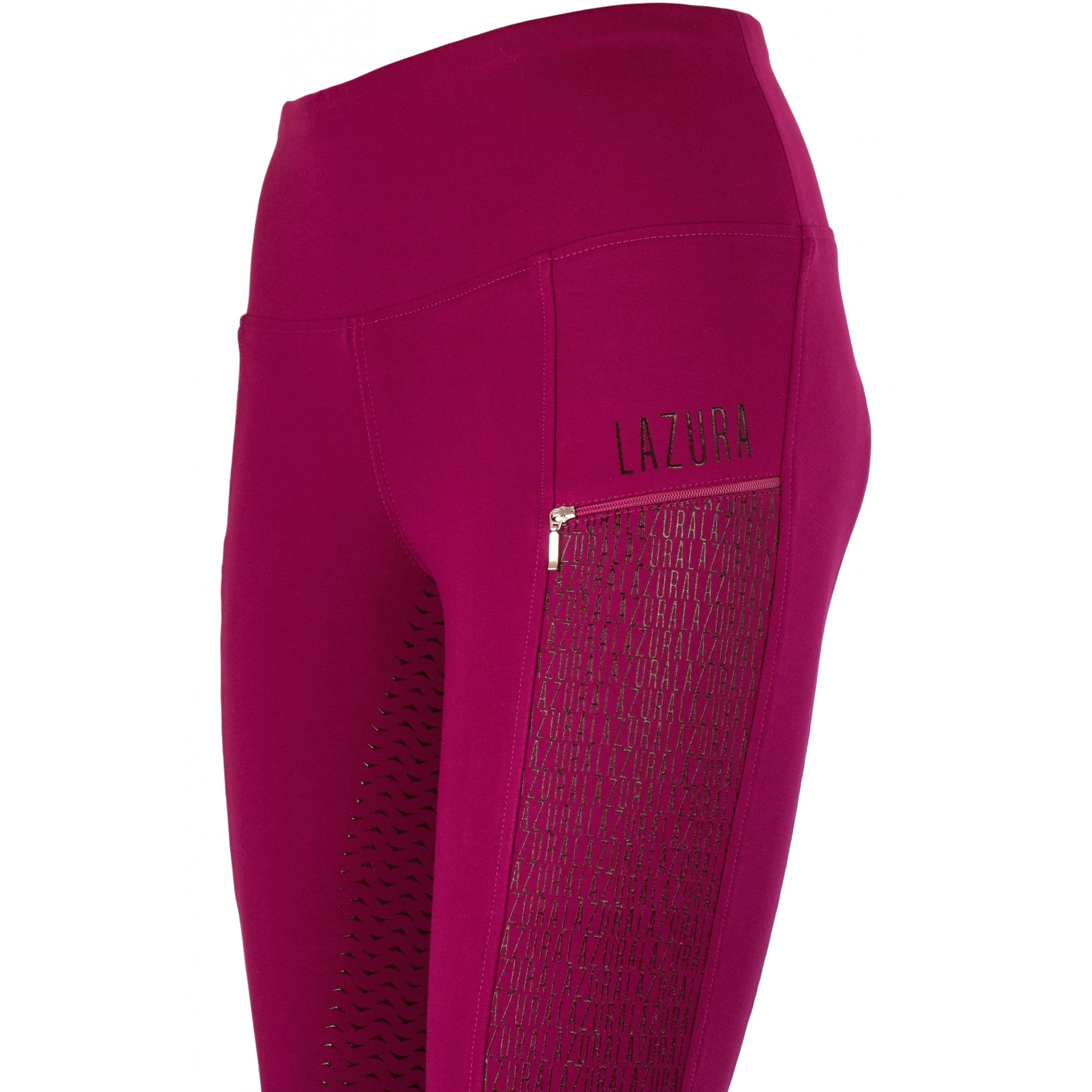 Damen Reitleggings Silikon Vollbesatz DIANA cranberry