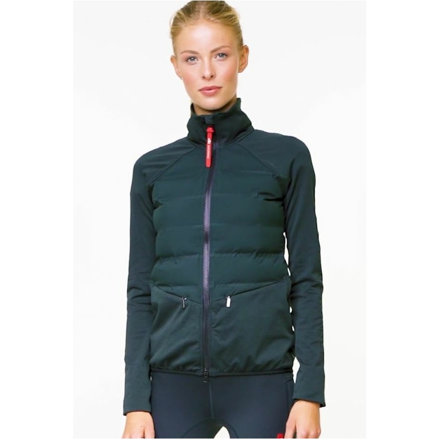 Damen Reitjacke HYBRID JERSEY dark emerald