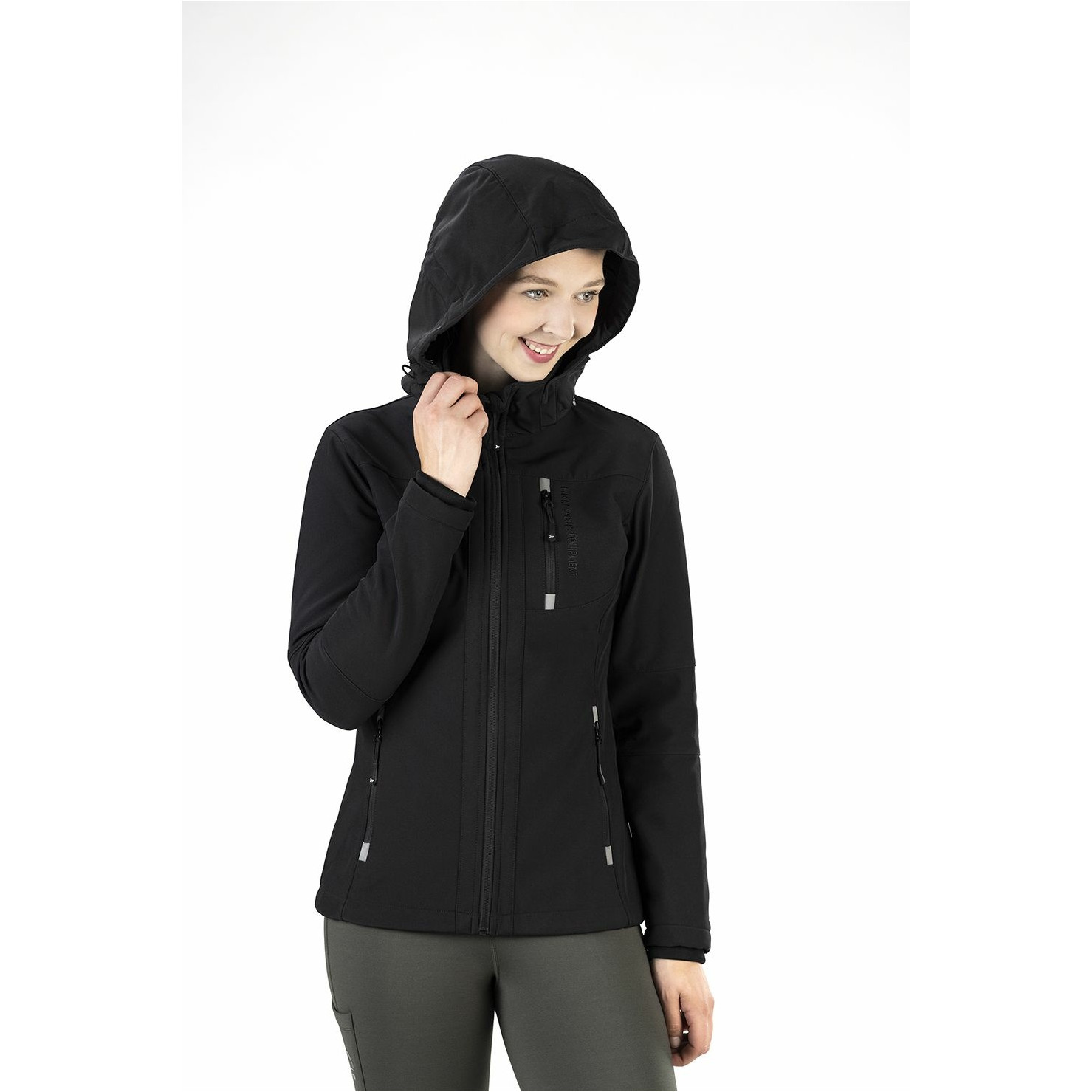 Kinder Reitjacke SPORT Softshell schwarz