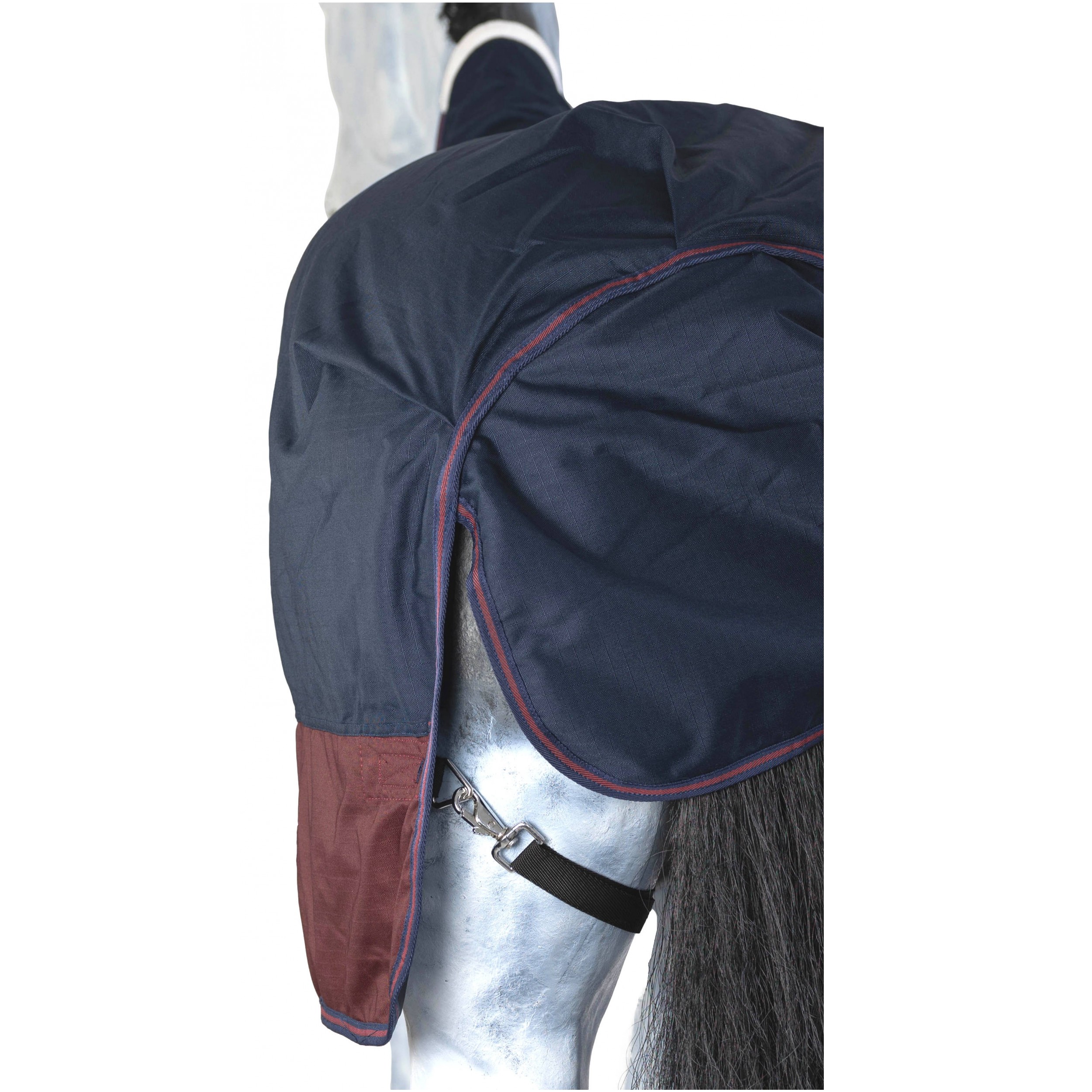 Weidedecke High Neck Polarfleece 600D BASICLINE marine/kastanie - Posten