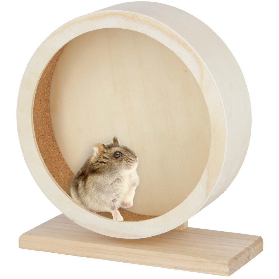 Hamsterlaufrad aus Holz/Kork 