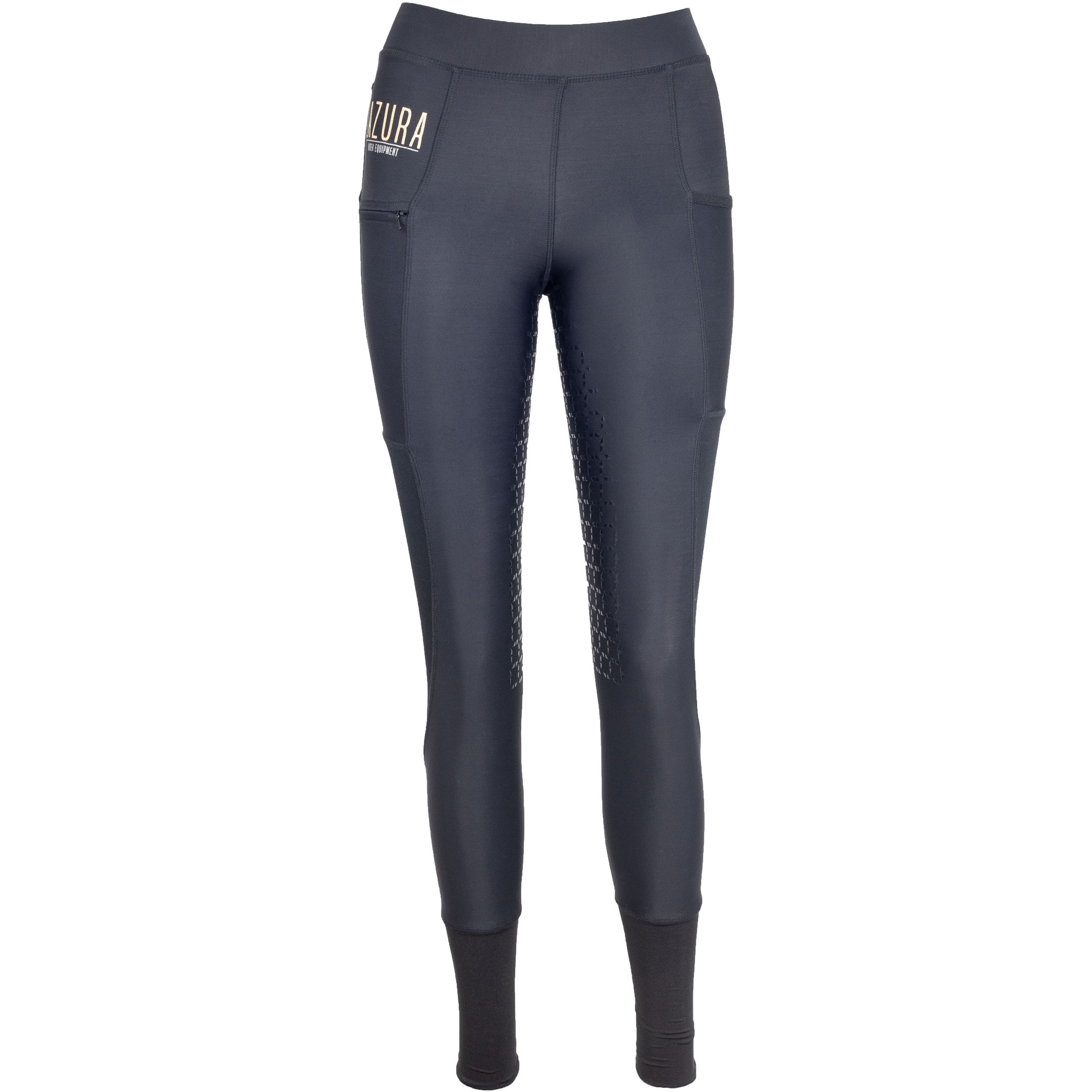 Damen Reitleggings Silikon Vollbesatz MESH schwarz