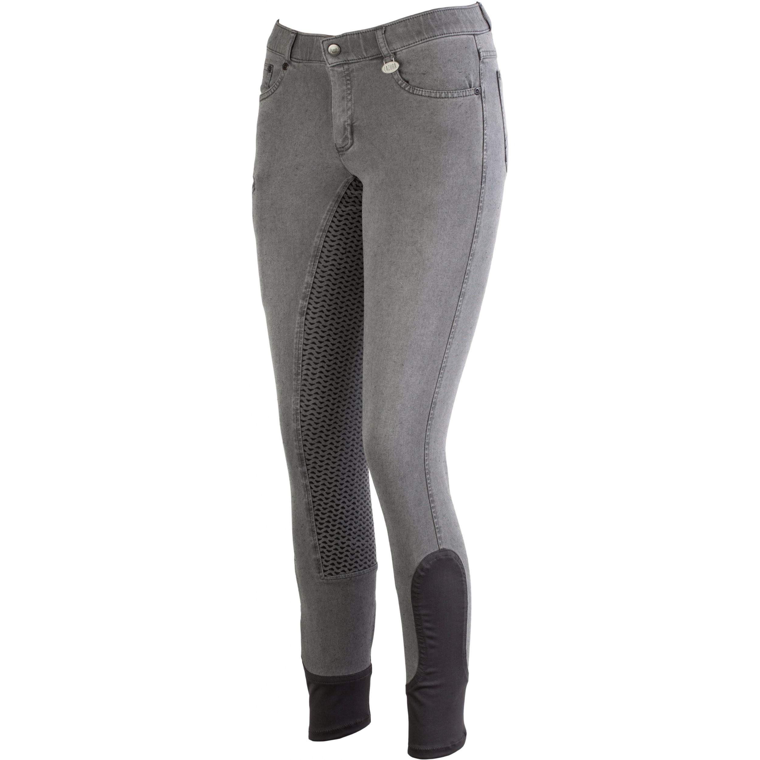 Damen Reithose Silikon Vollbesatz DORA Jeans hellgrau