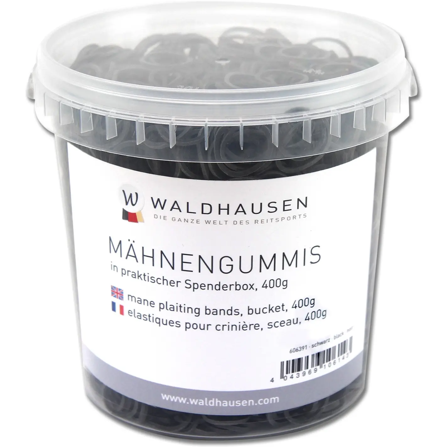 Mähnengummis im Eimer 400g schwarz