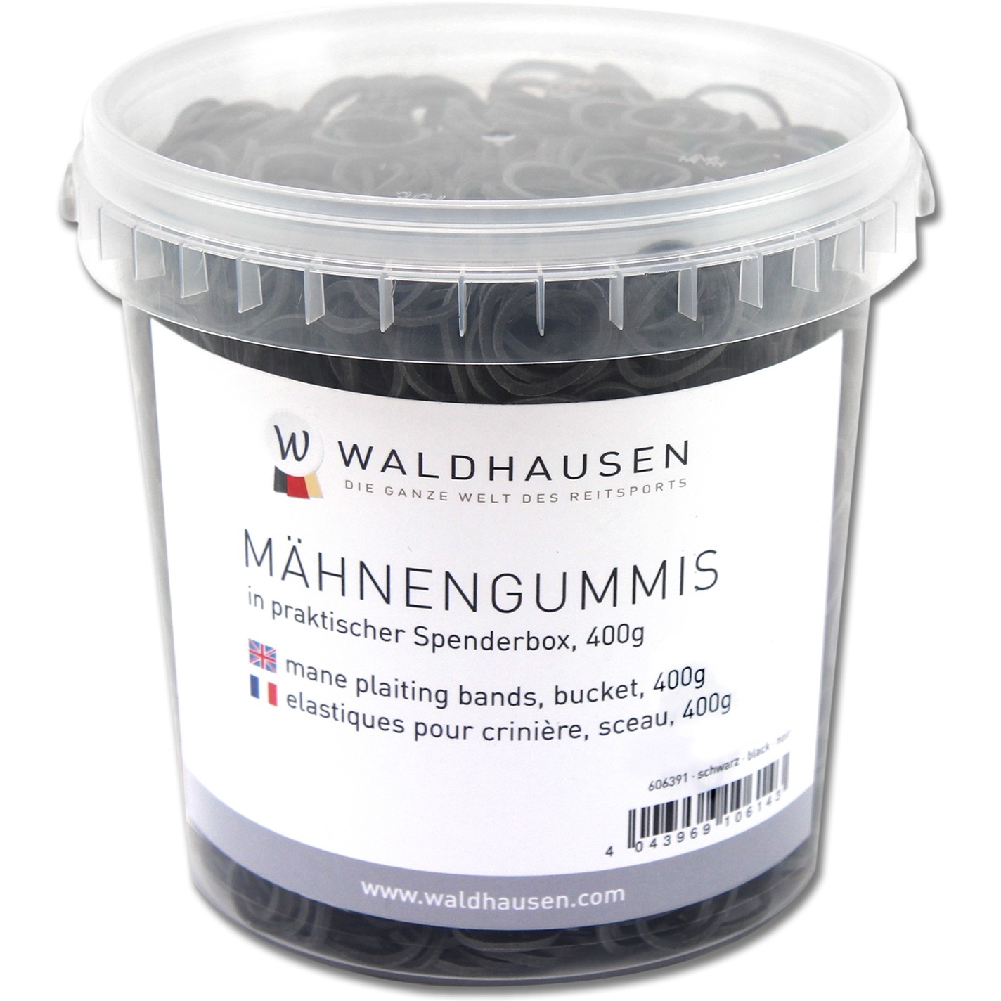 Mähnengummis im Eimer 400g schwarz