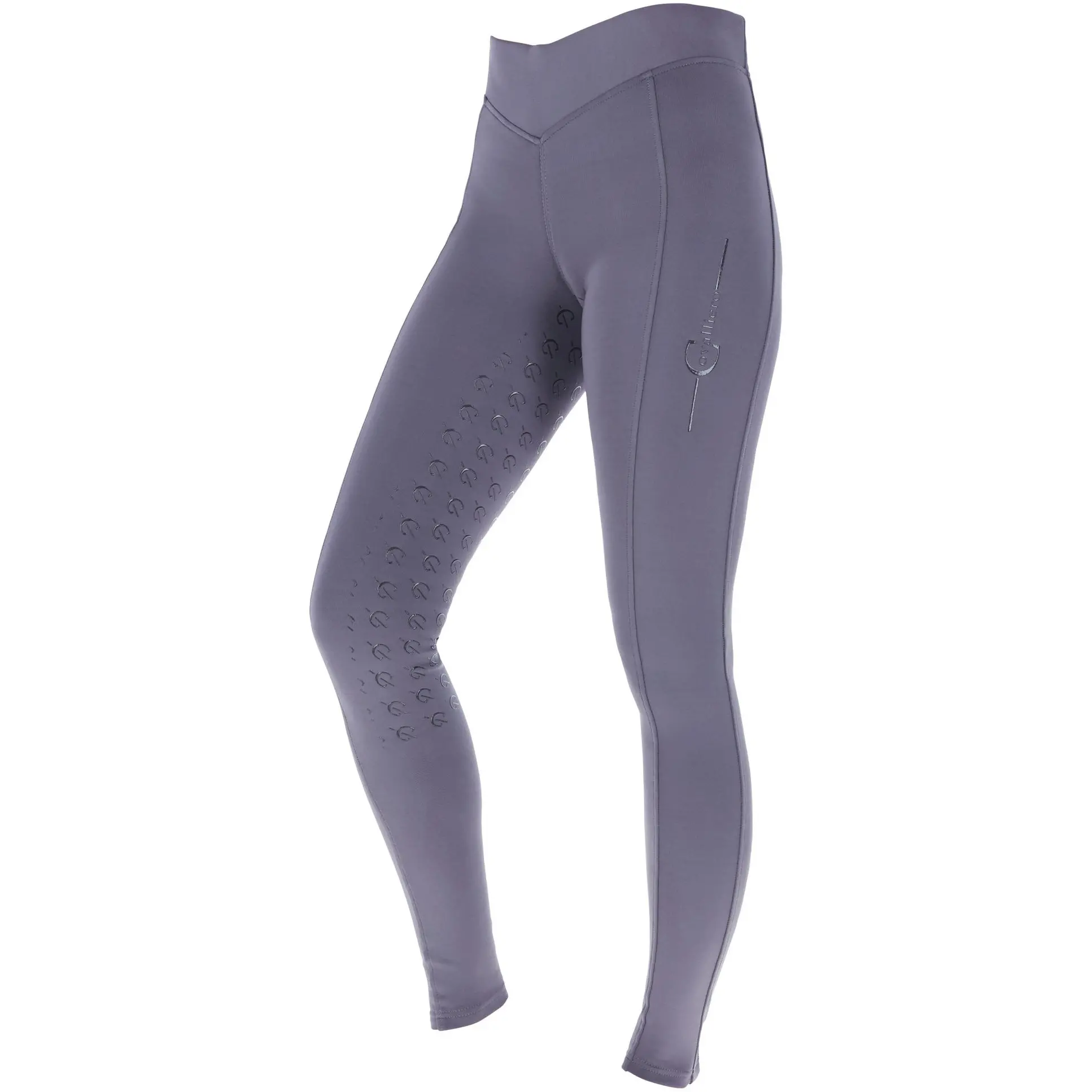 Kinder Reitleggings Silikon Vollbesatz CLASSIC STAR graphite