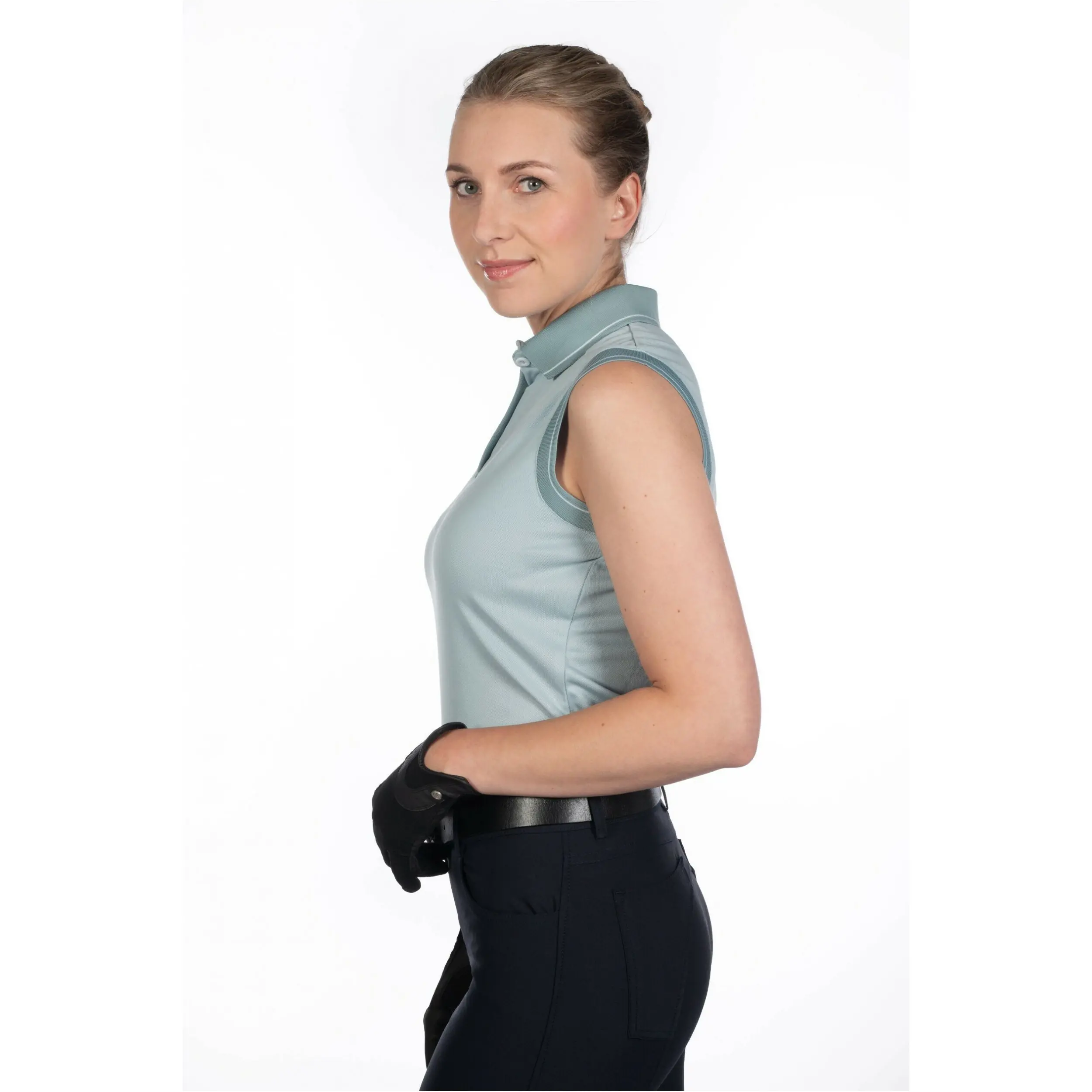 Damen Poloshirt ärmellos CATHERINE hellblau