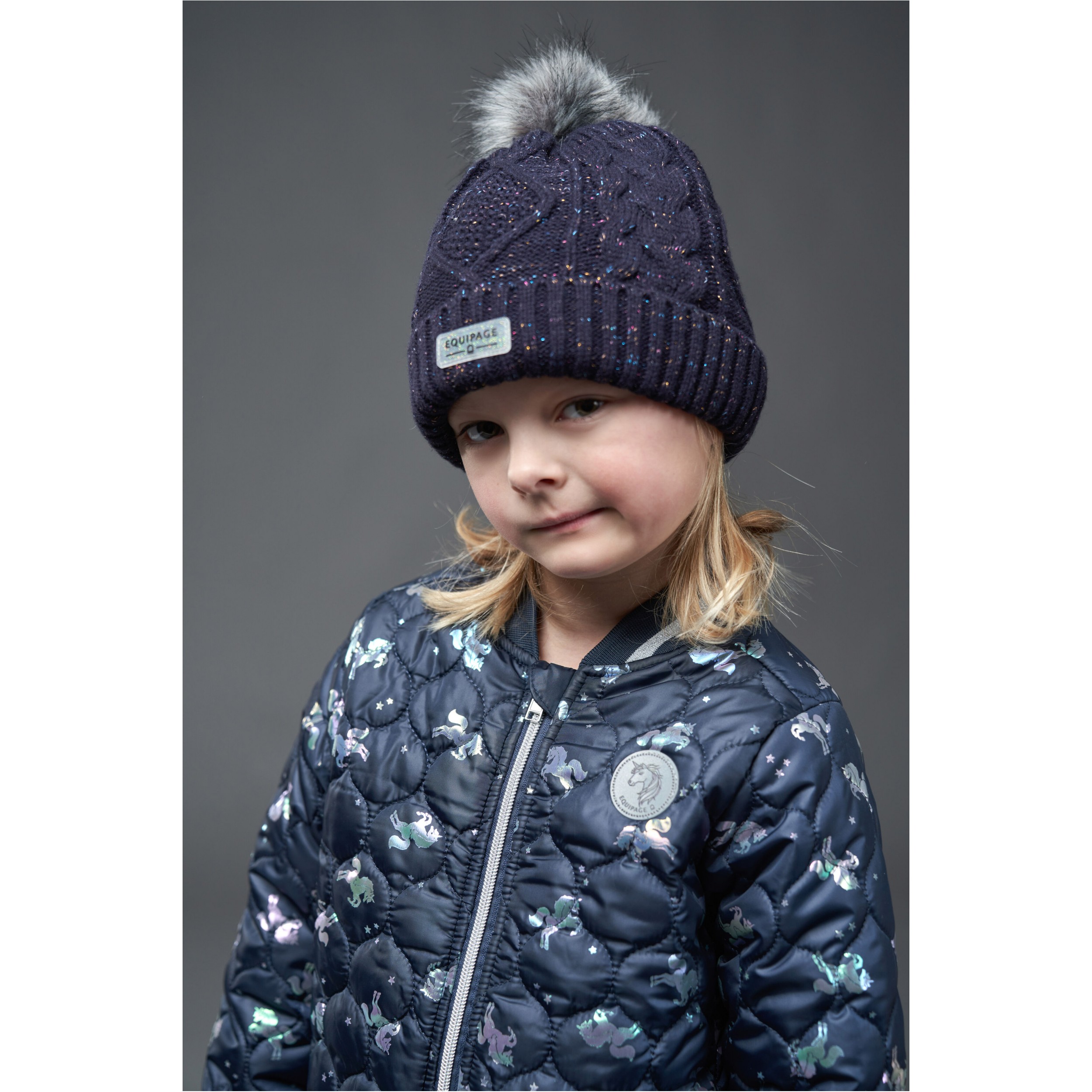 Kinder Mütze LILLY navy