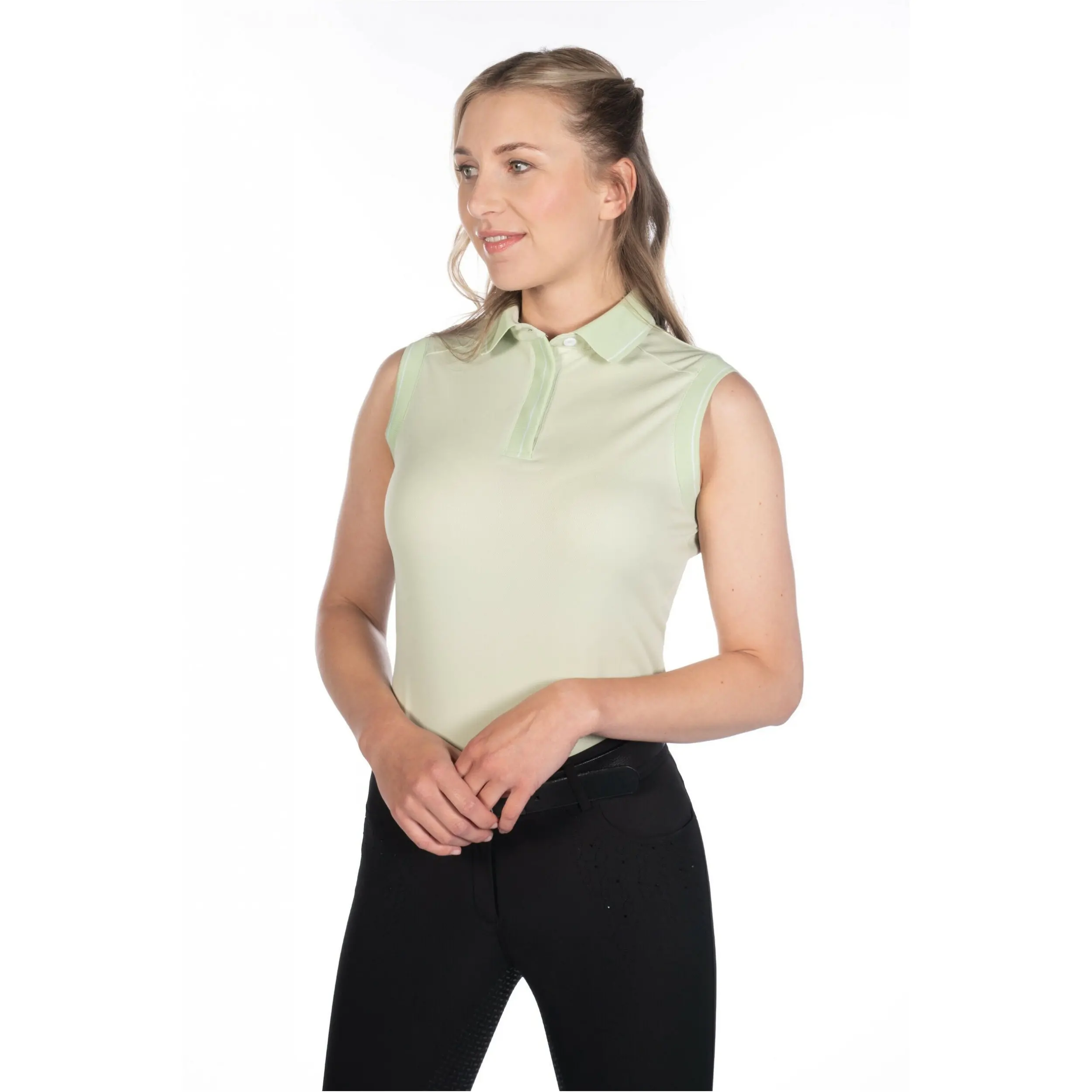 Damen Poloshirt ärmellos CATHERINE pistazie