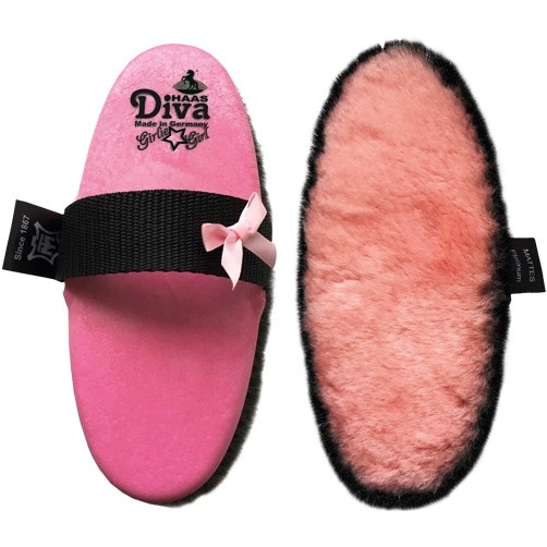 Bürste mit Lammfell DIVA GIRLIE GIRL pink