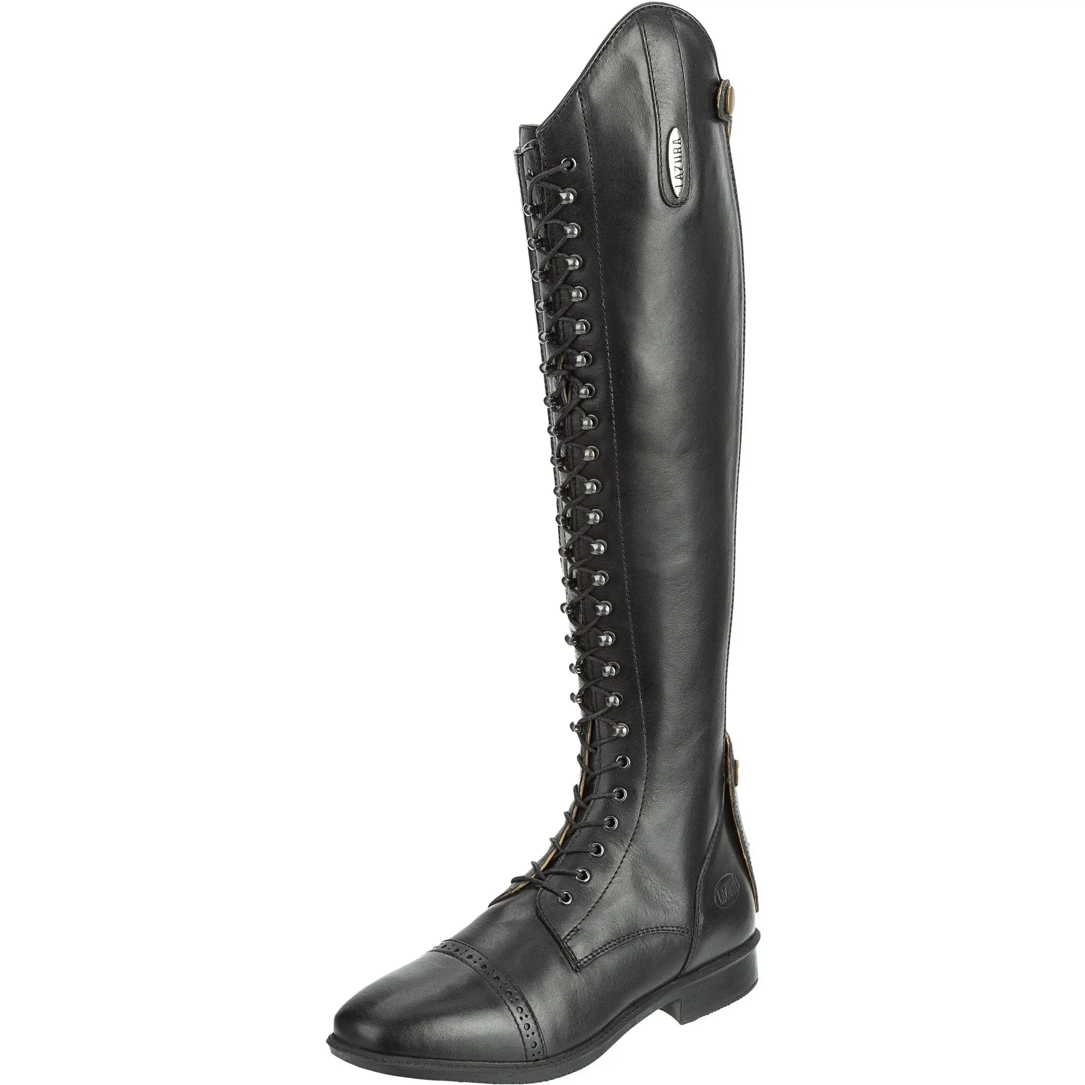 Damen Reitstiefel BOLOGNA Polo Echtleder schwarz