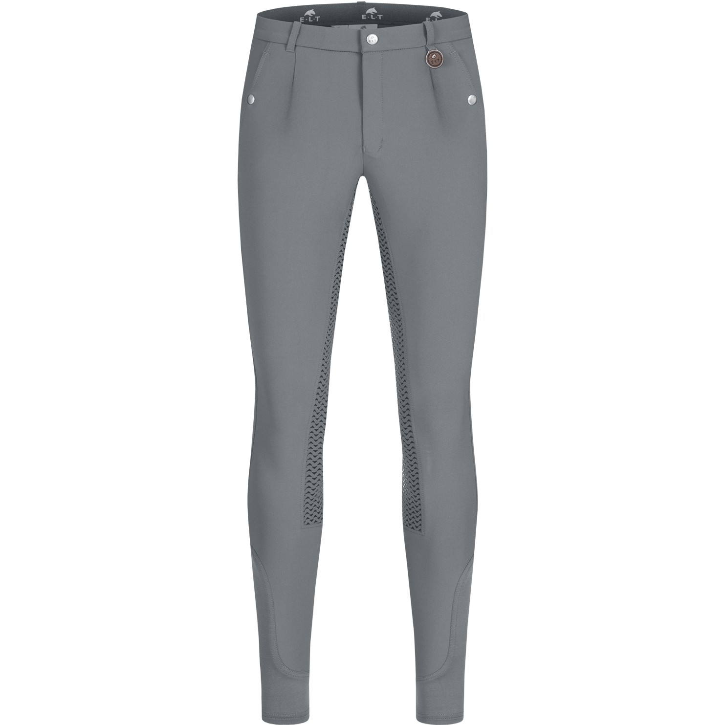 Herren Reithose Silikon Vollbesatz Micro Sport BUNDFALTE asphalt