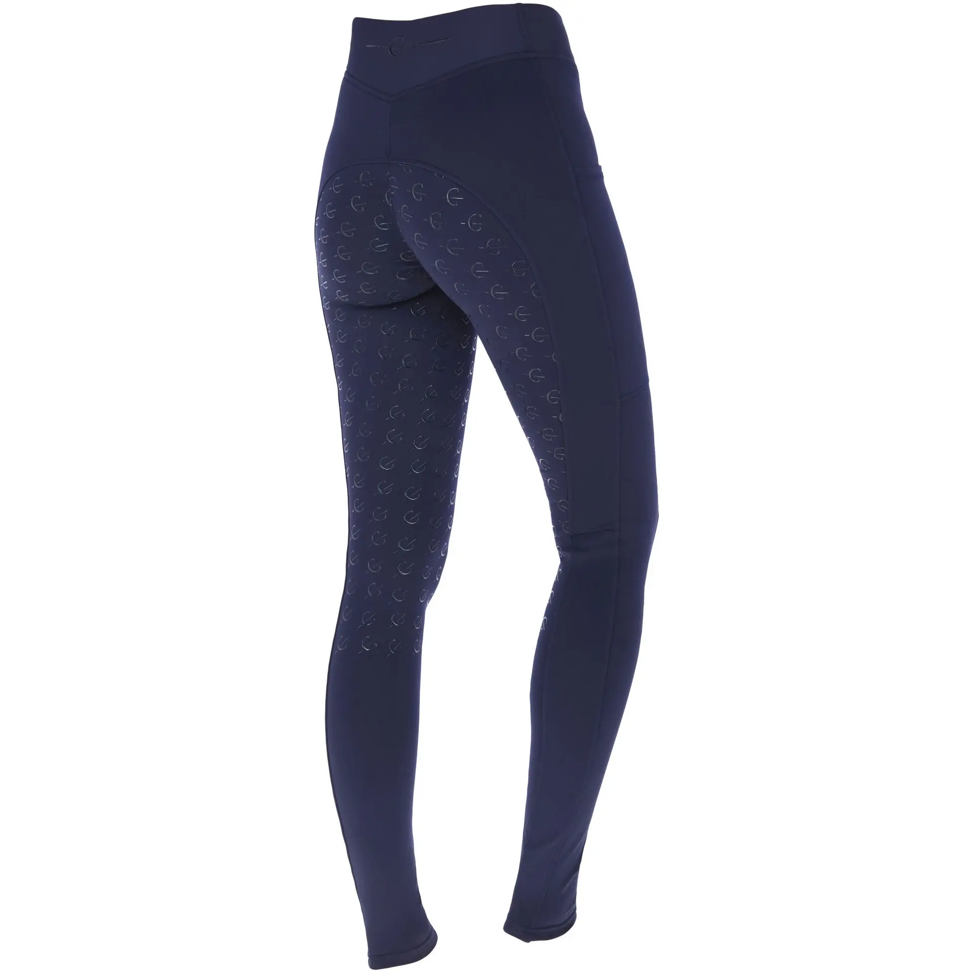 Damen Reitleggings Silikon Vollbesatz CLASSIC STAR navy