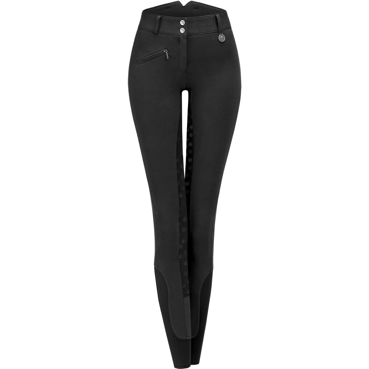 Winter Damen Reithose Silikon Vollbesatz FUN SPORT Hochbund schwarz