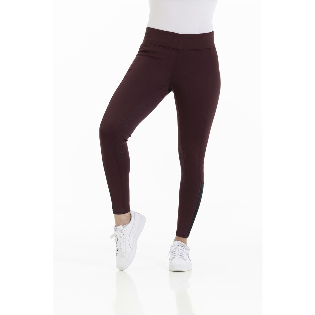 Sommer Damen Reitleggings Silikon Vollbesatz BRIGITTE Mesh bordeauxrot