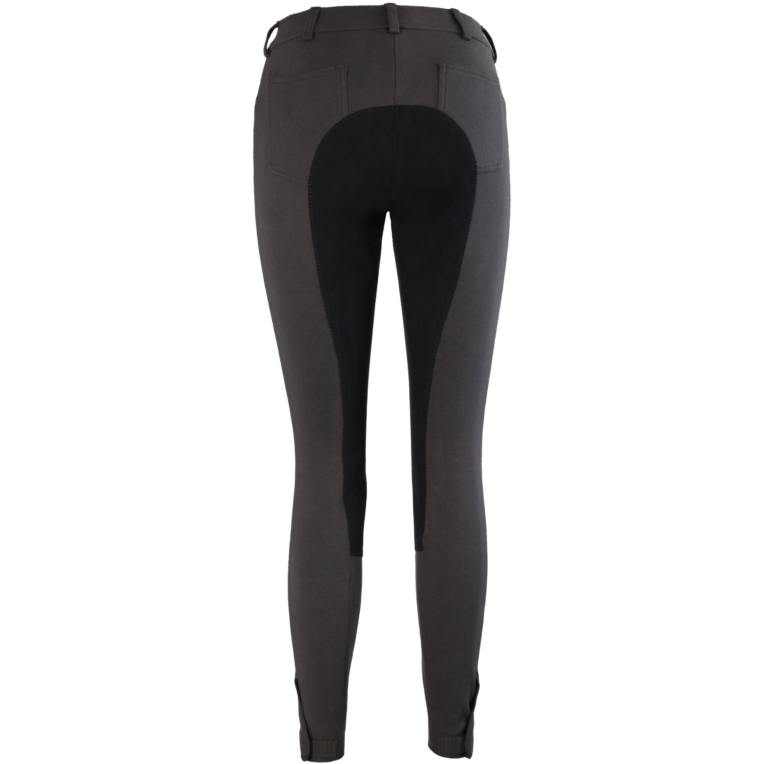 Damen Reithose Vollbesatz BASICLINE dunkelgrau/schwarz