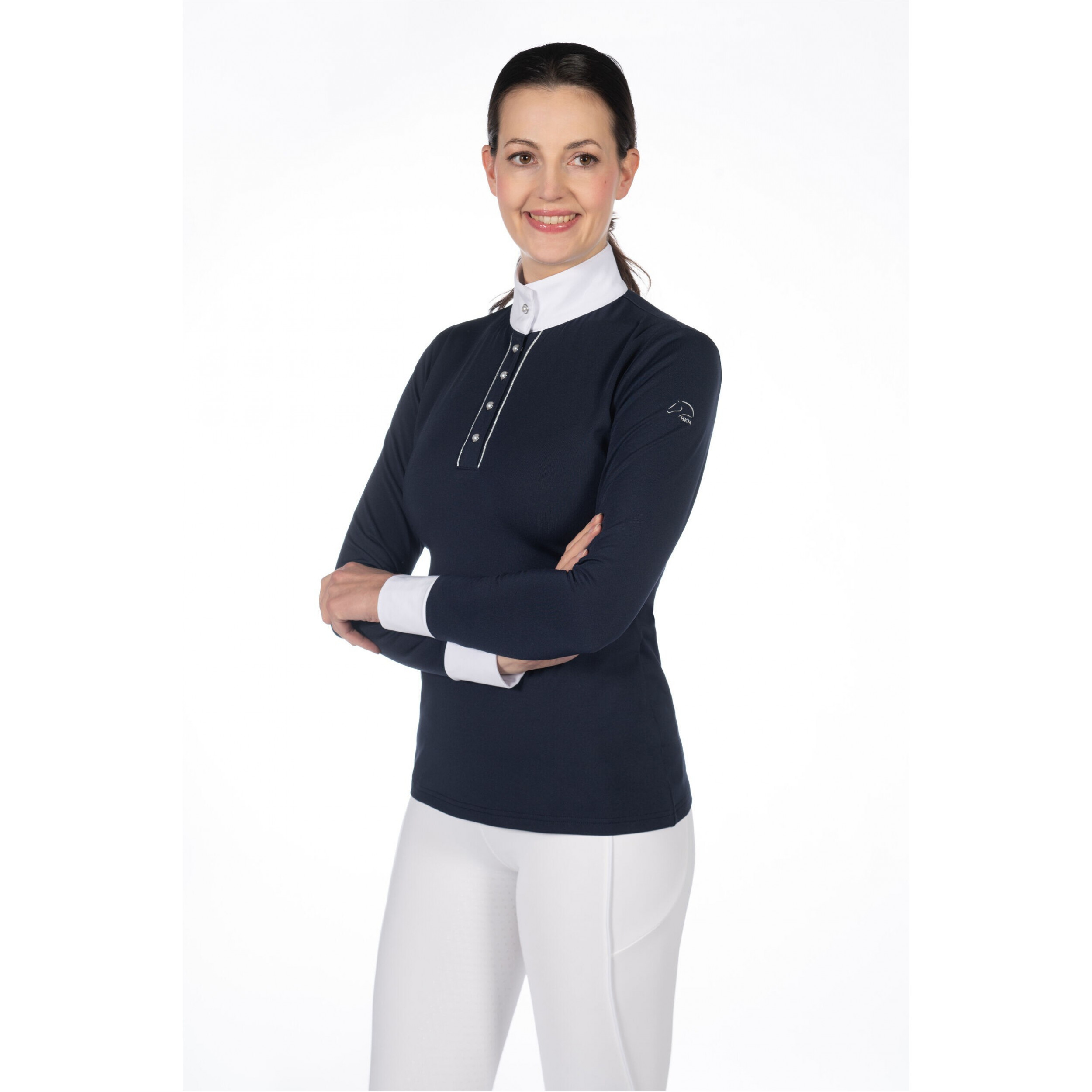 Damen Turniershirt Langarm EMILIA dunkelblau