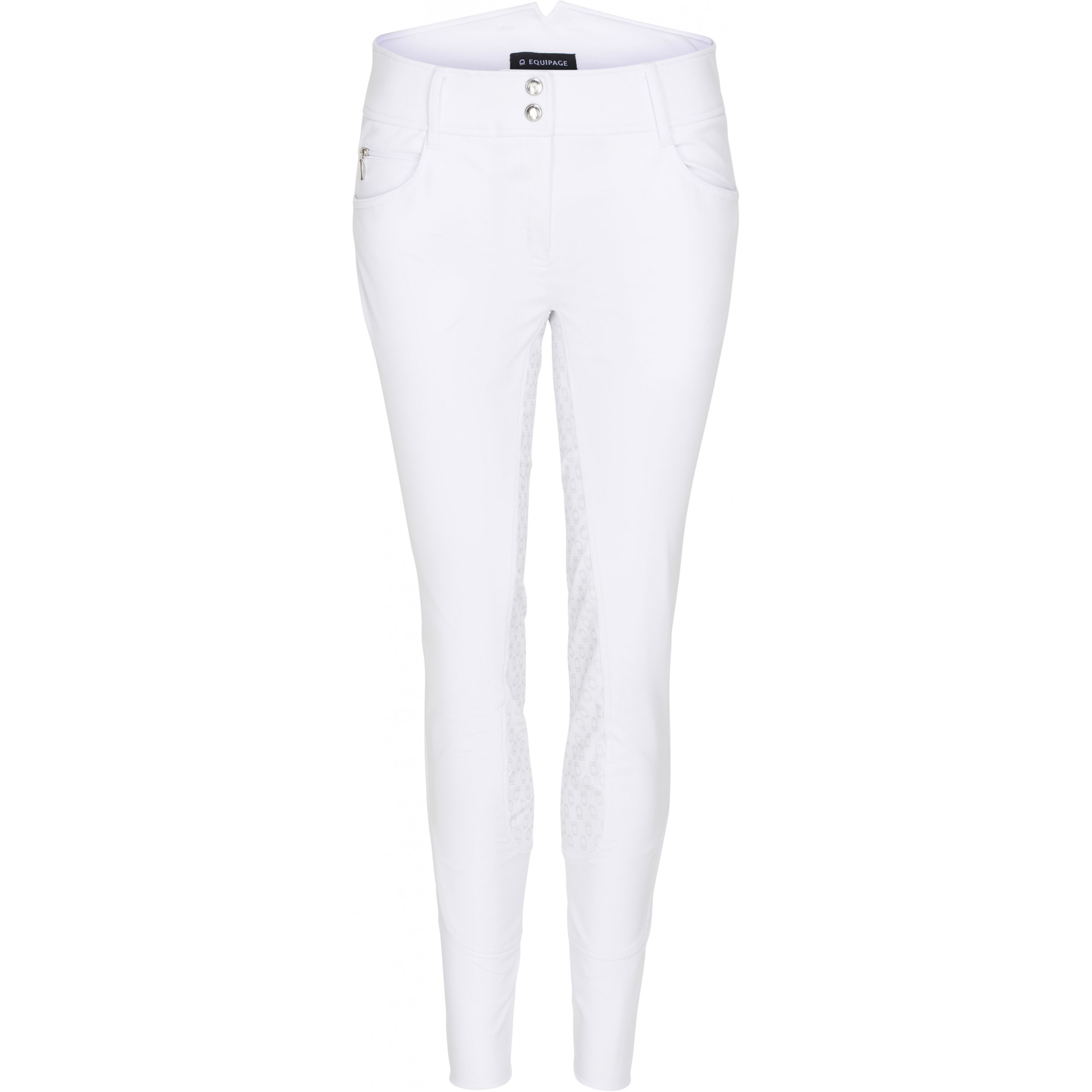 Damen Reithose Silikon Vollbesatz ANDALOUSE Hochbund weiss