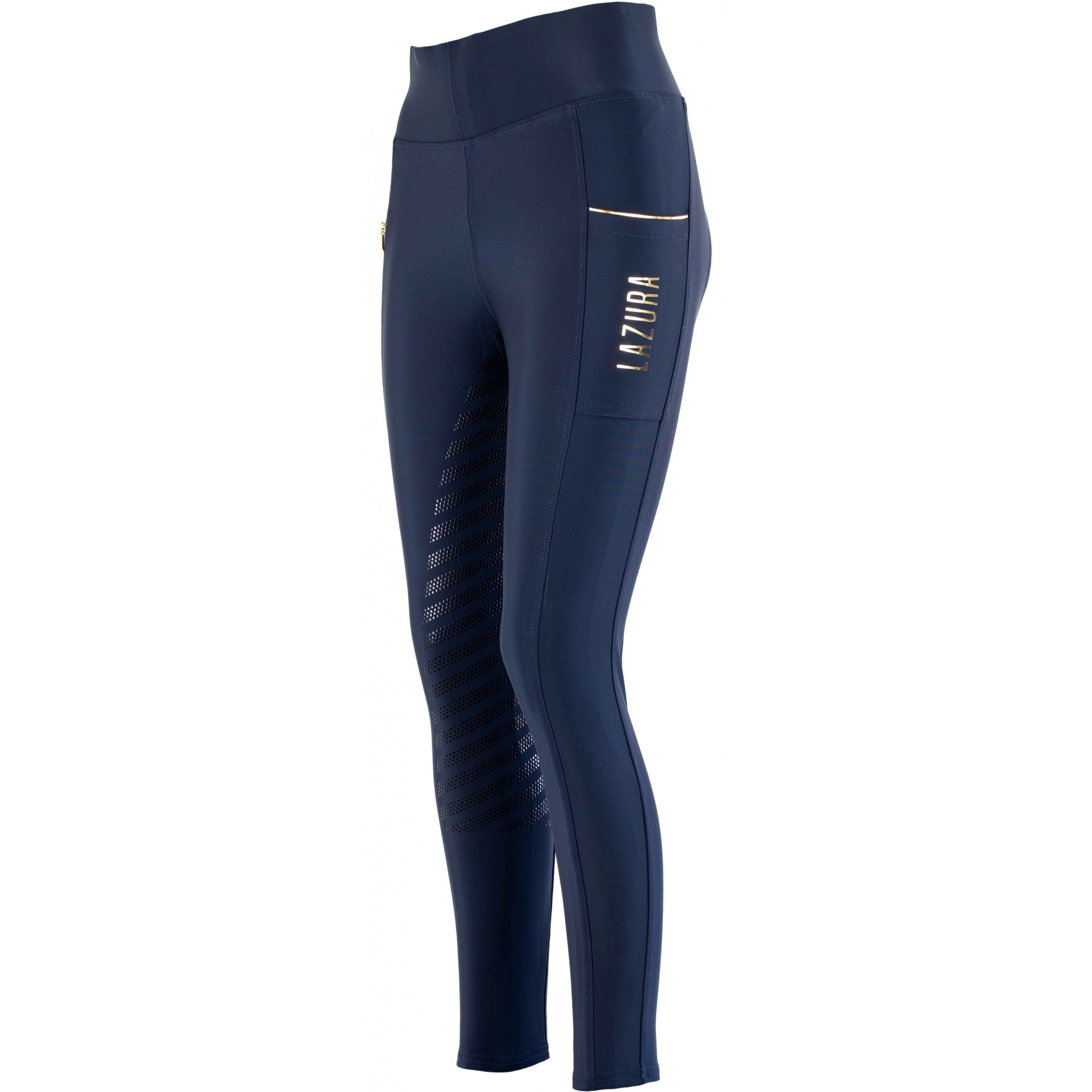 Damen Reitleggings Silikon Vollbesatz FENJA marine