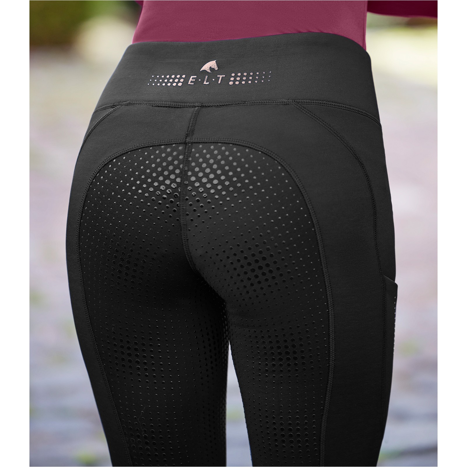 Damen Thermo-Reitleggings Silikon Vollbesatz MILLA schwarz