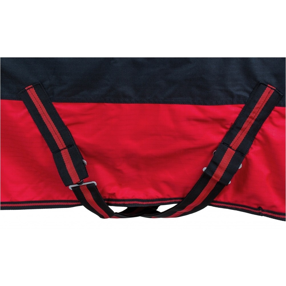 Winterdecke Full Neck 200g Füllung 600D BASICLINE schwarz/rot - Posten