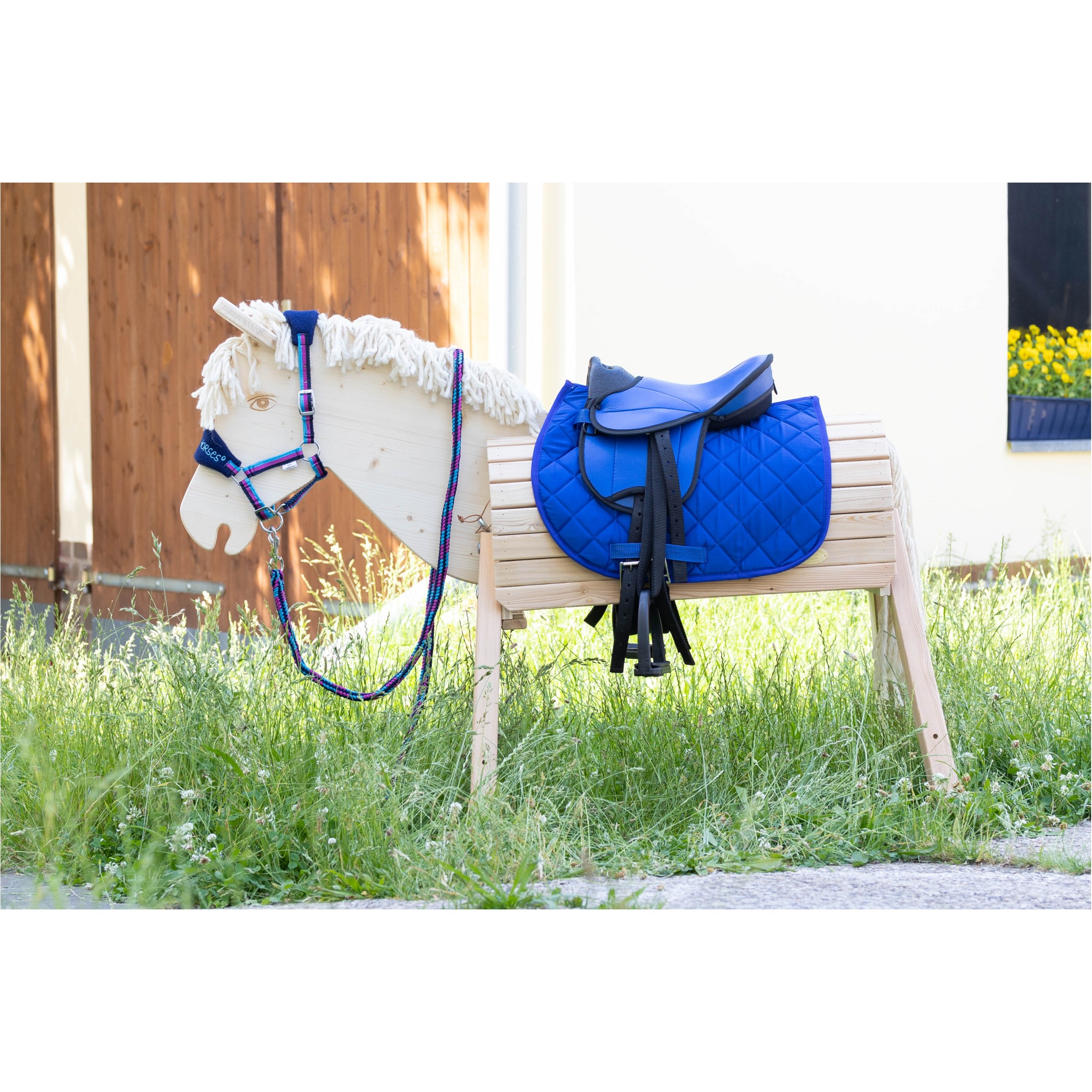 Shettysattel-Set BEGINNER blau 12"