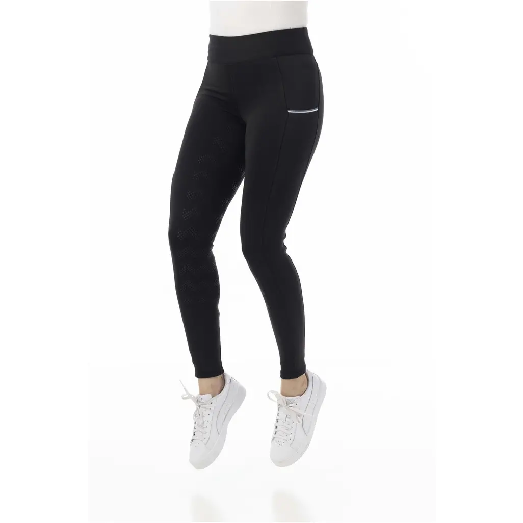 Kinder Reitleggings Silikon Vollbesatz AGADIR schwarz