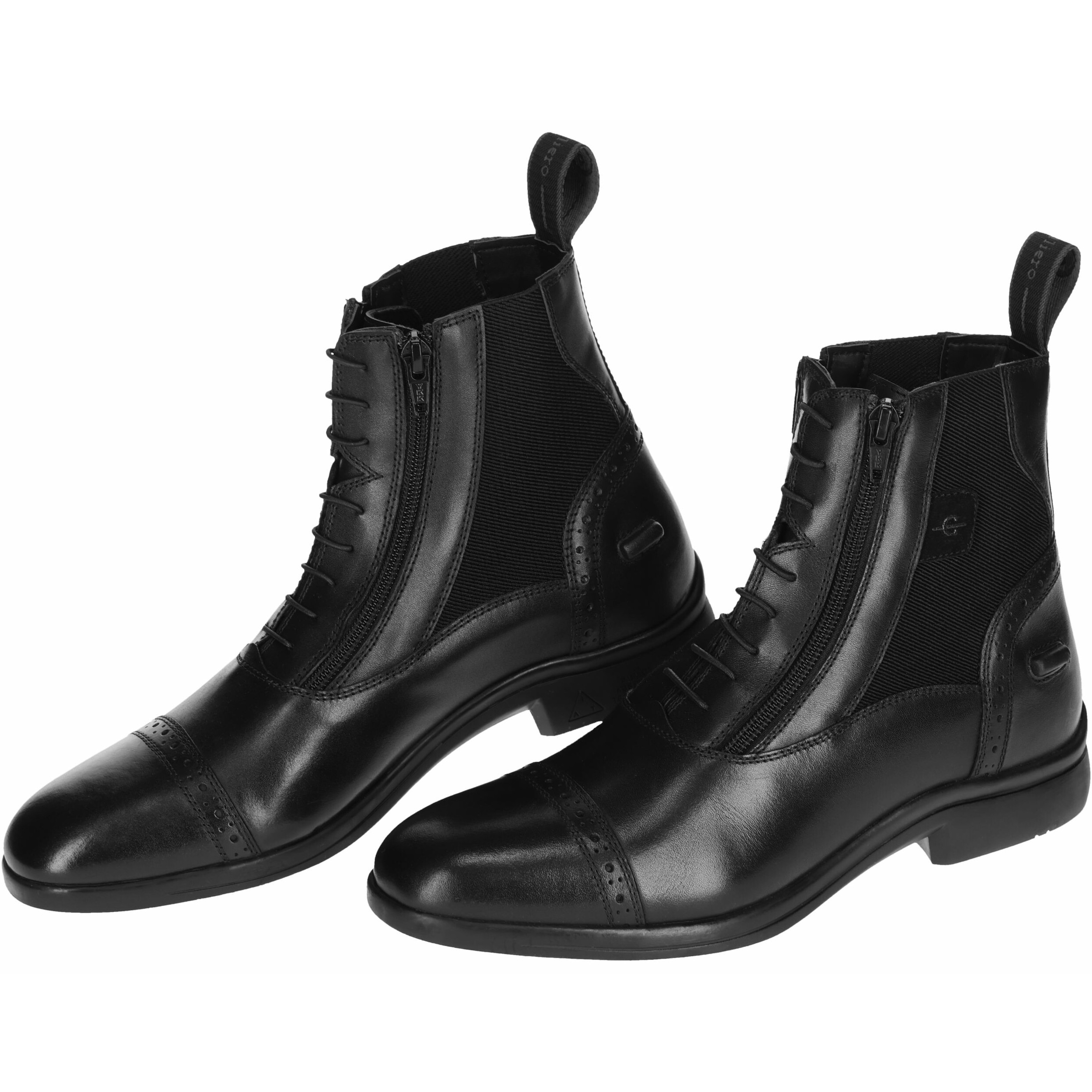 Reitstiefelette VIENNA Leder schwarz