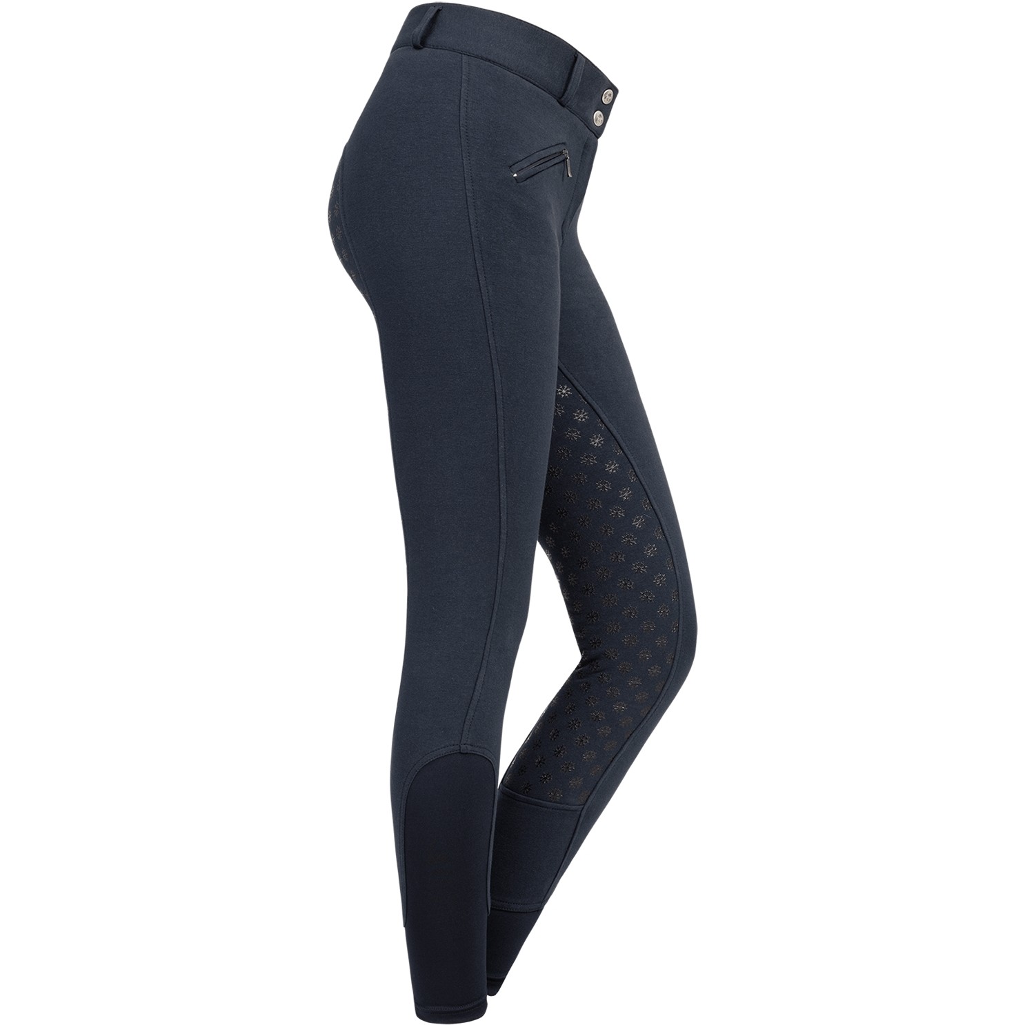 Winter Damen Reithose Silikon Vollbesatz FUN SPORT Hochbund nachtblau