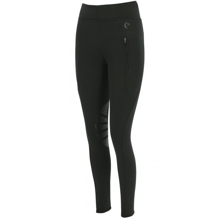 Winter Damen Reitleggings Silikon Kniebesatz DOLOMYT schwarz