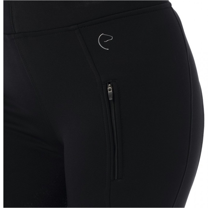 Winter Damen Reitleggings Silikon Vollbesatz DOLOMYT schwarz