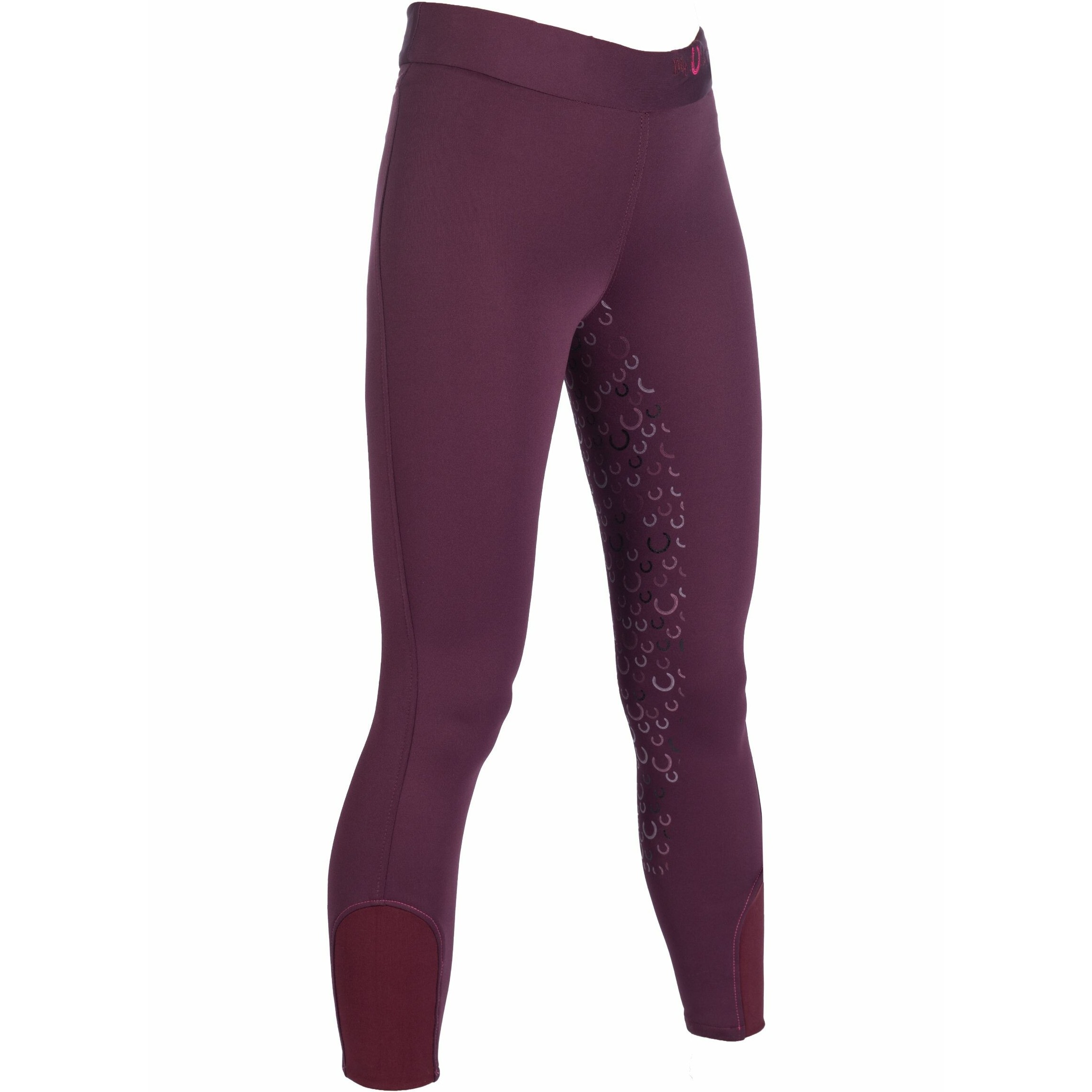 Winter Kinder Reitleggings Silikon Vollbesatz ALVA dunkellila