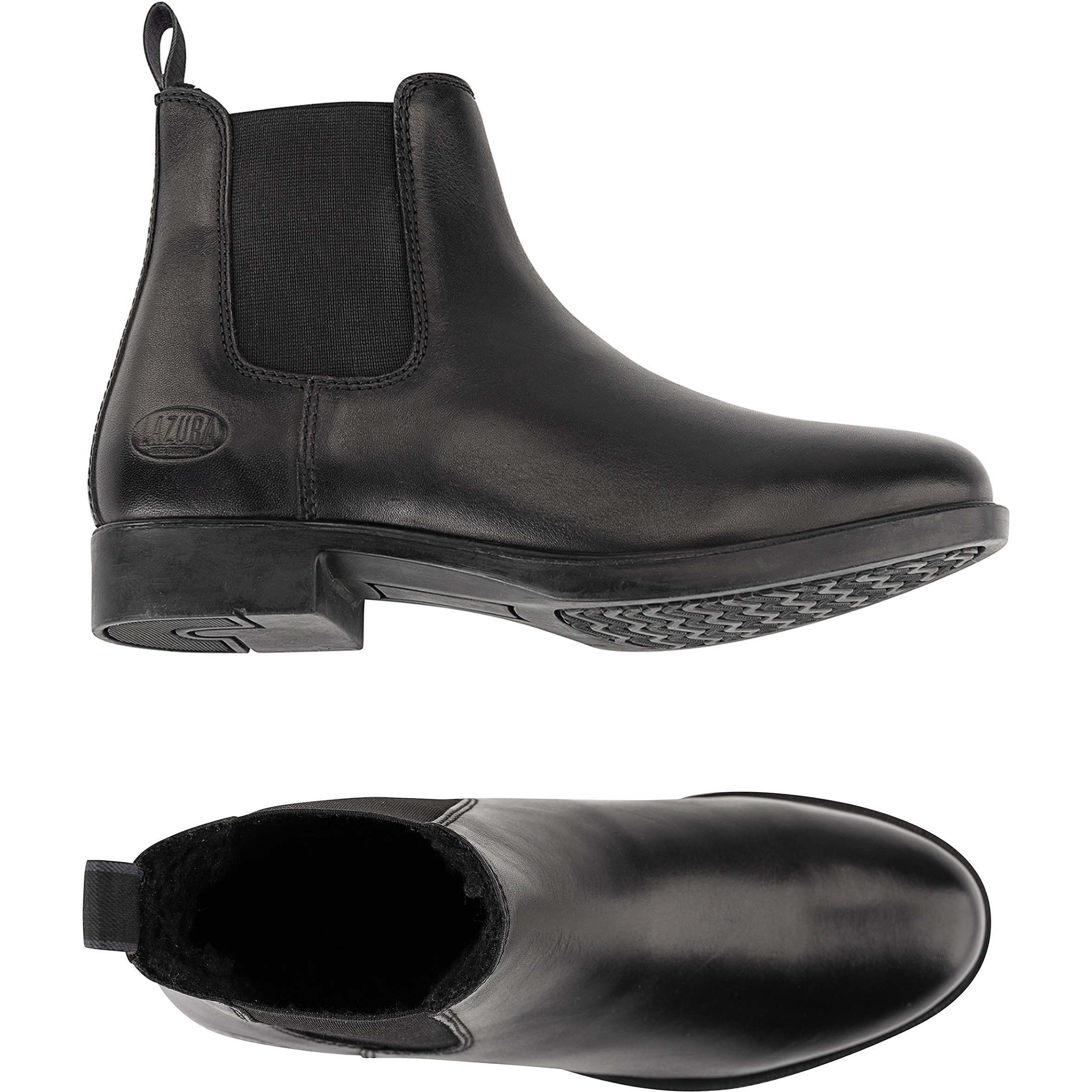 Winter Jodhpur Reitstiefeletten CLASSIC Echtleder schwarz