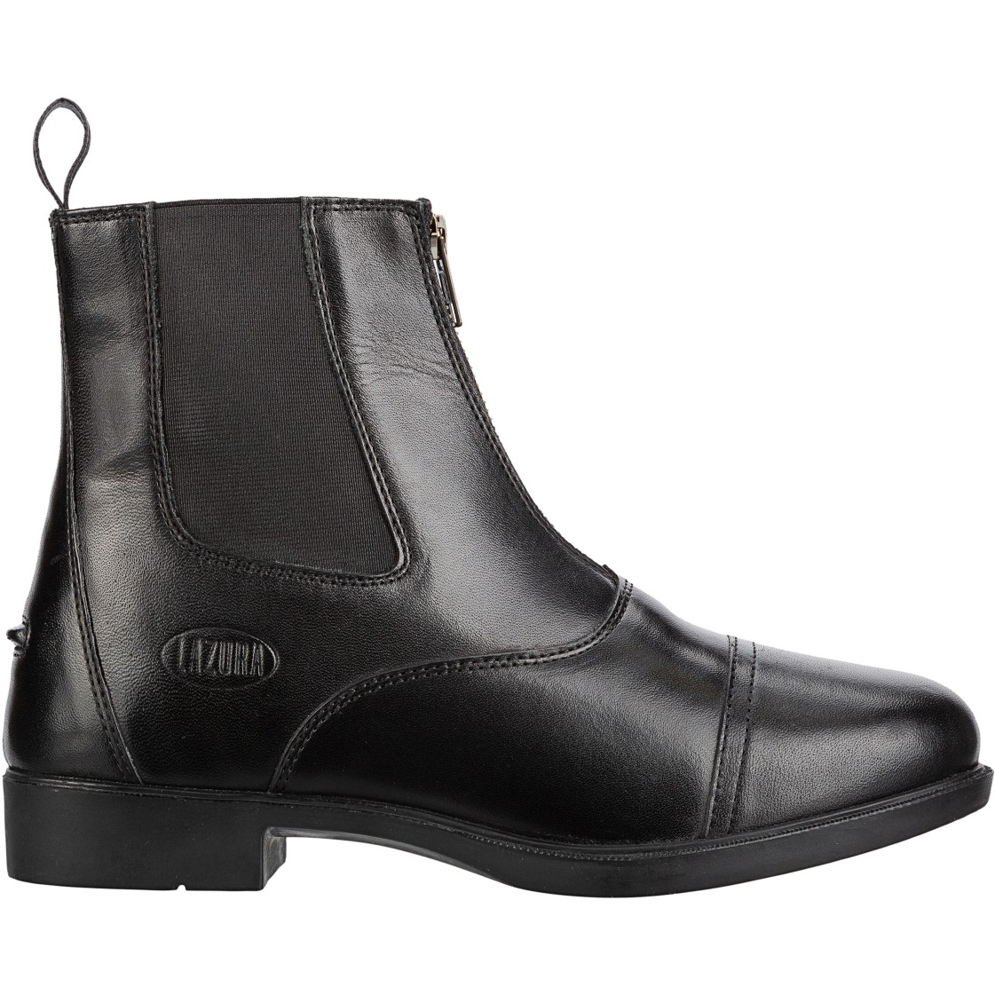 Reitstiefeletten CLASSIC Frontzip Echtleder schwarz