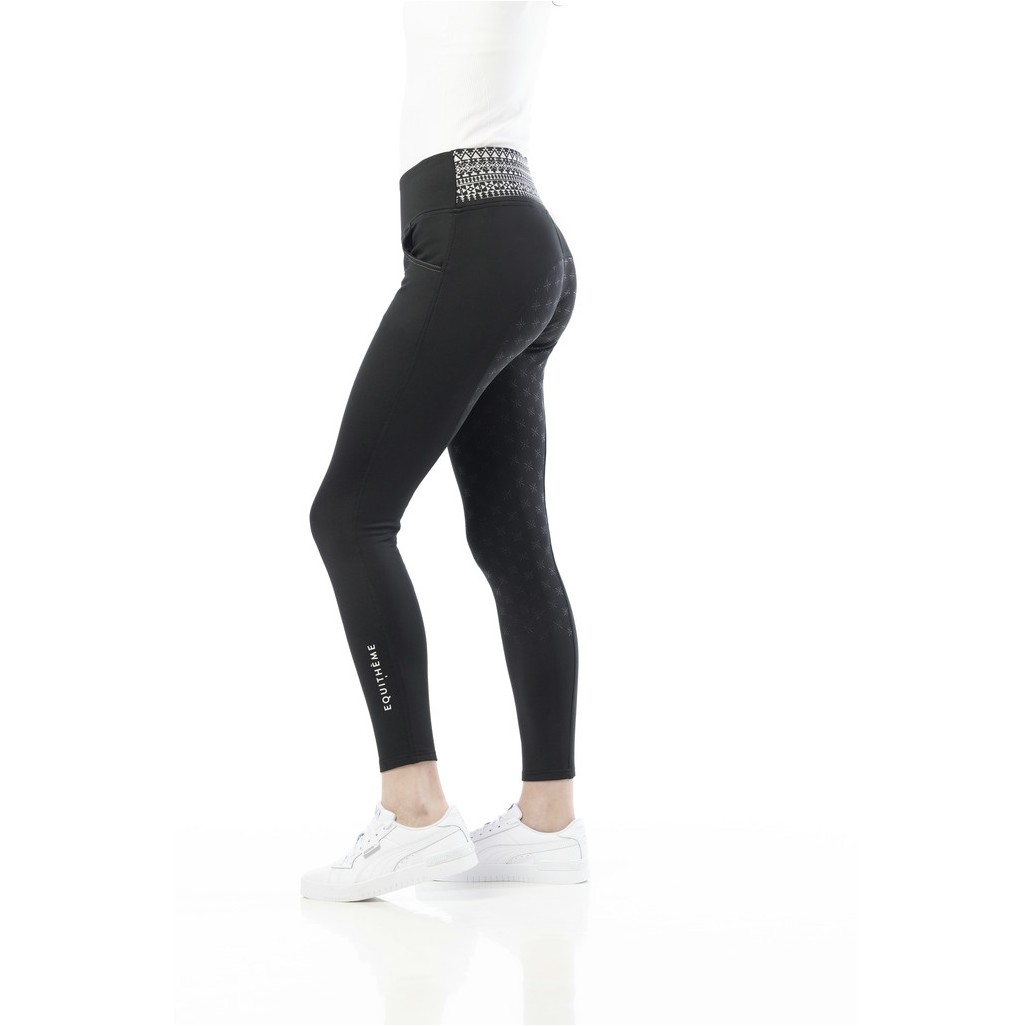 Winter Damen Reitleggings Silikon Vollbesatz Pull-On TATIANA schwarz